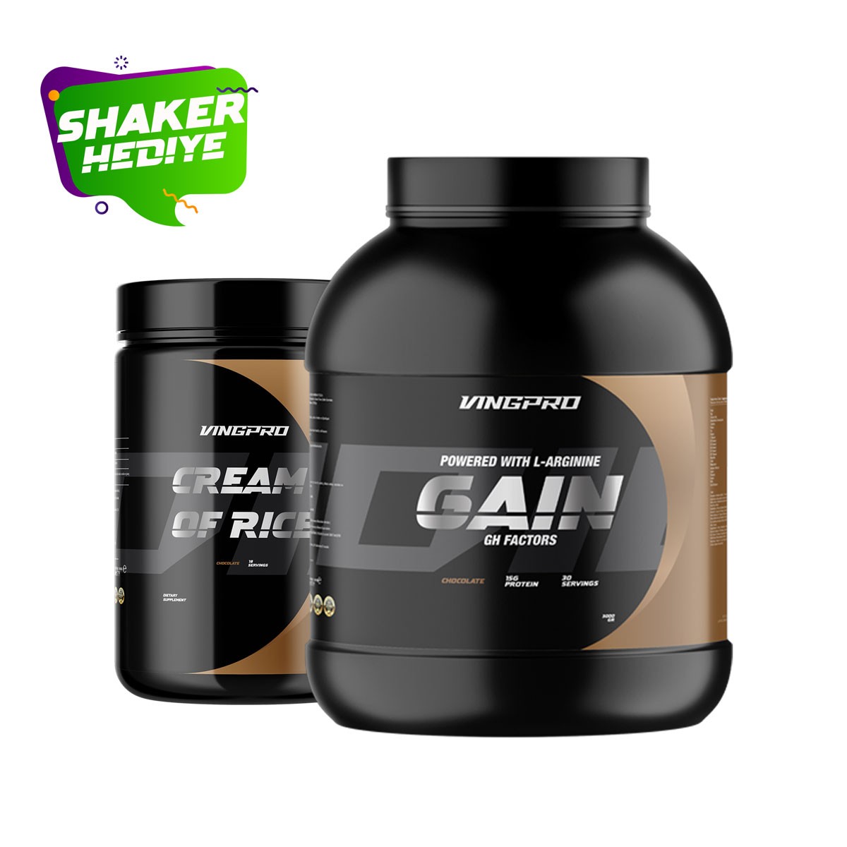 KİLO AL PAKETİ (GAINER 3000 GR + RICE CREAM ÇİKOLATA 900 GR + SHAKER)