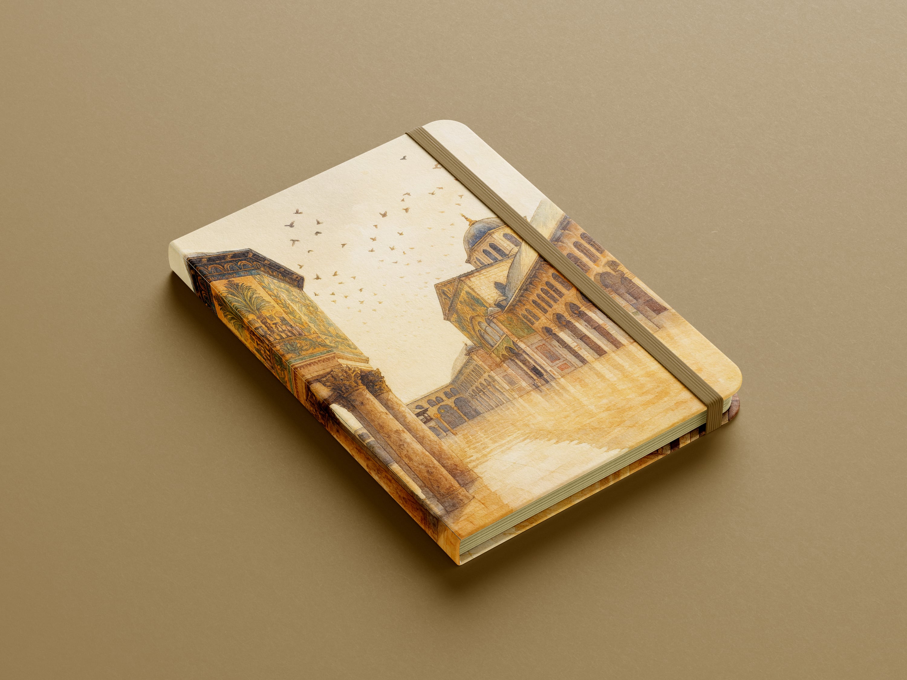 Şam-ı Şerif Emeviye Camii Tasvirli Ciltli Defter – Coverart İslam Şehirleri Koleksiyonu (13x20 cm, 192 Sayfa, Sert Kapak, Kitap Ayracı Hediyeli)