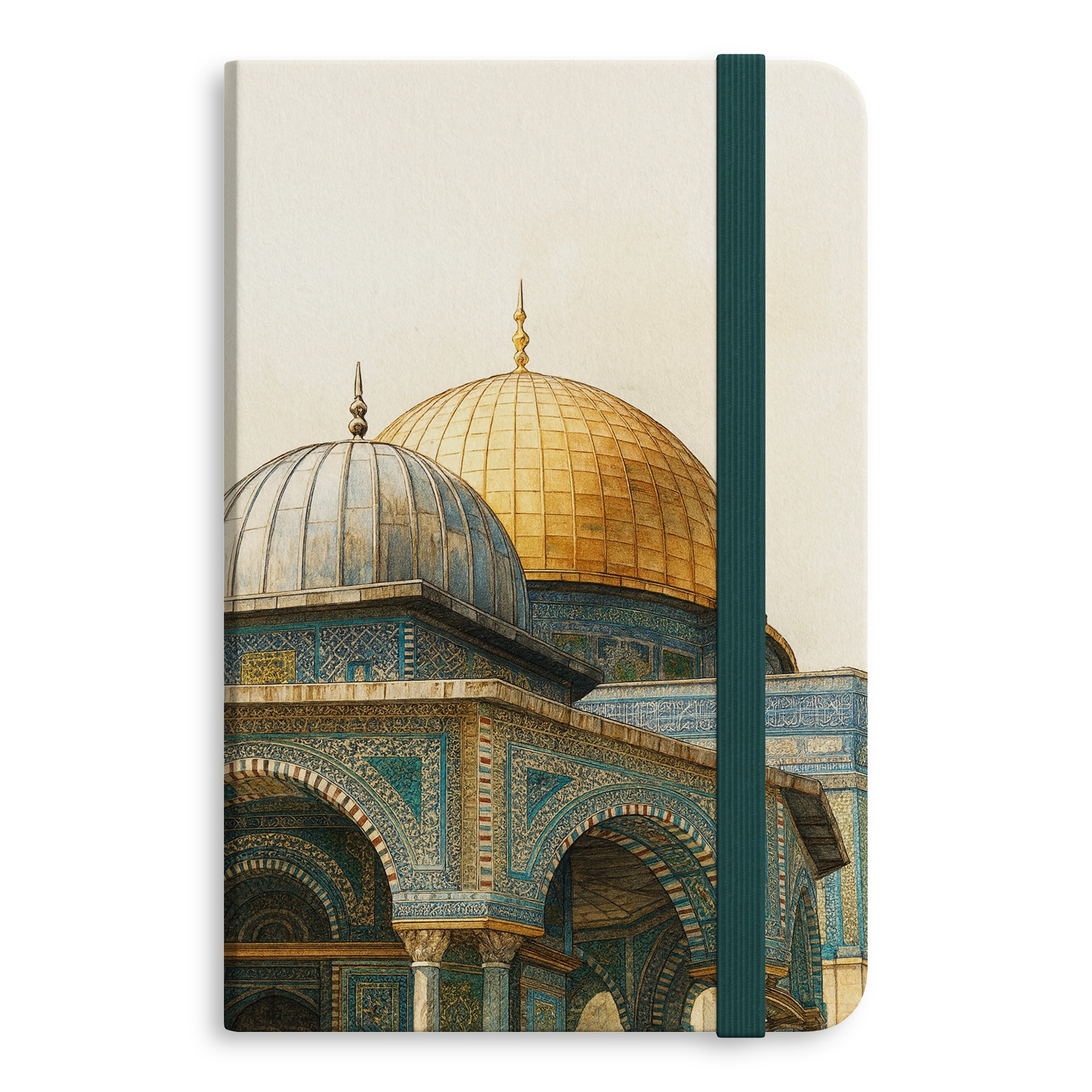 İsrâ’nın Şehri – Kubbetü's-Sahra Tasarımlı Özel Ciltli Defter – 13x20 cm, 192 Sayfa