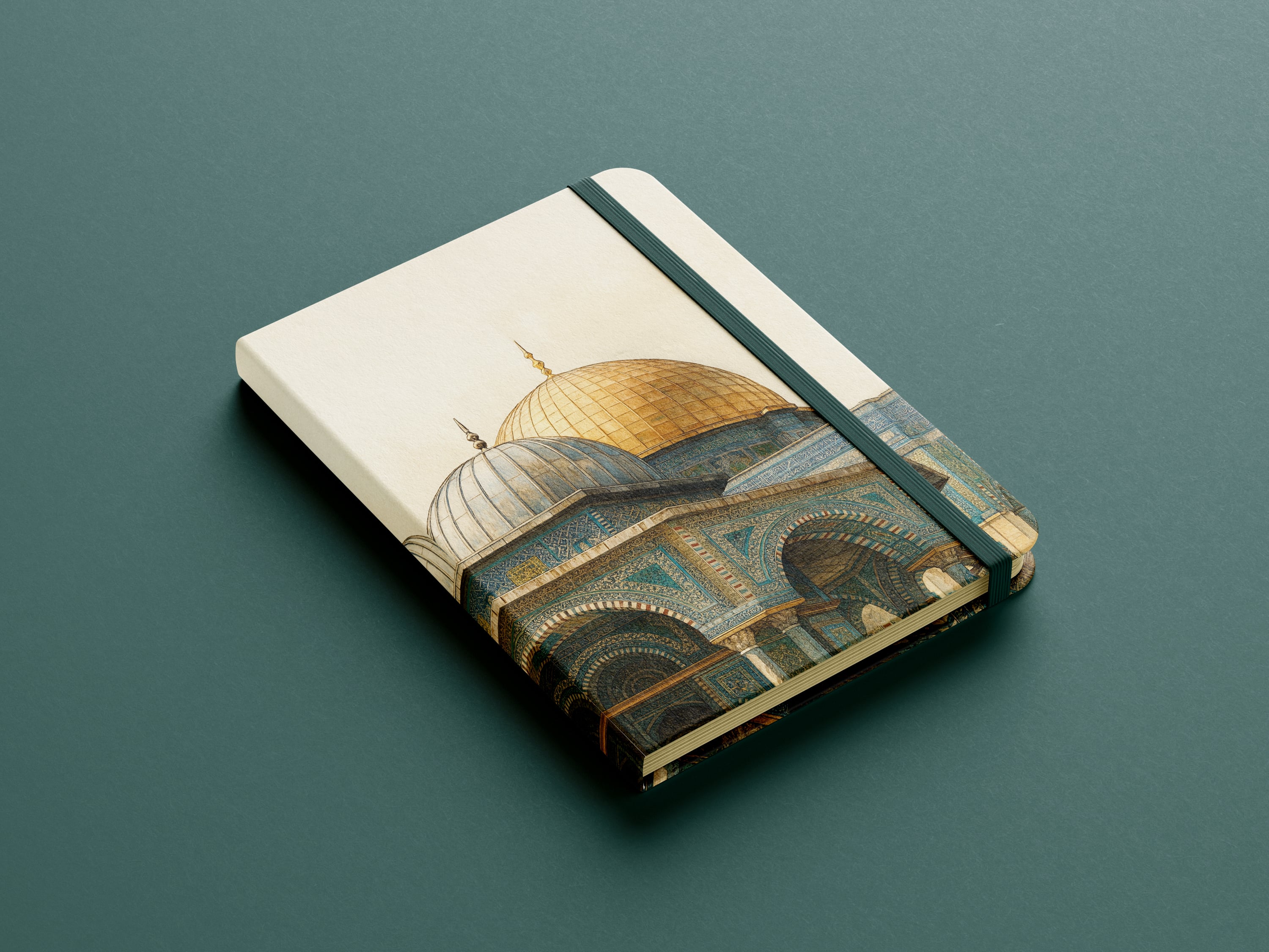 İsrâ’nın Şehri – Kubbetü's-Sahra Tasarımlı Özel Ciltli Defter – 13x20 cm, 192 Sayfa