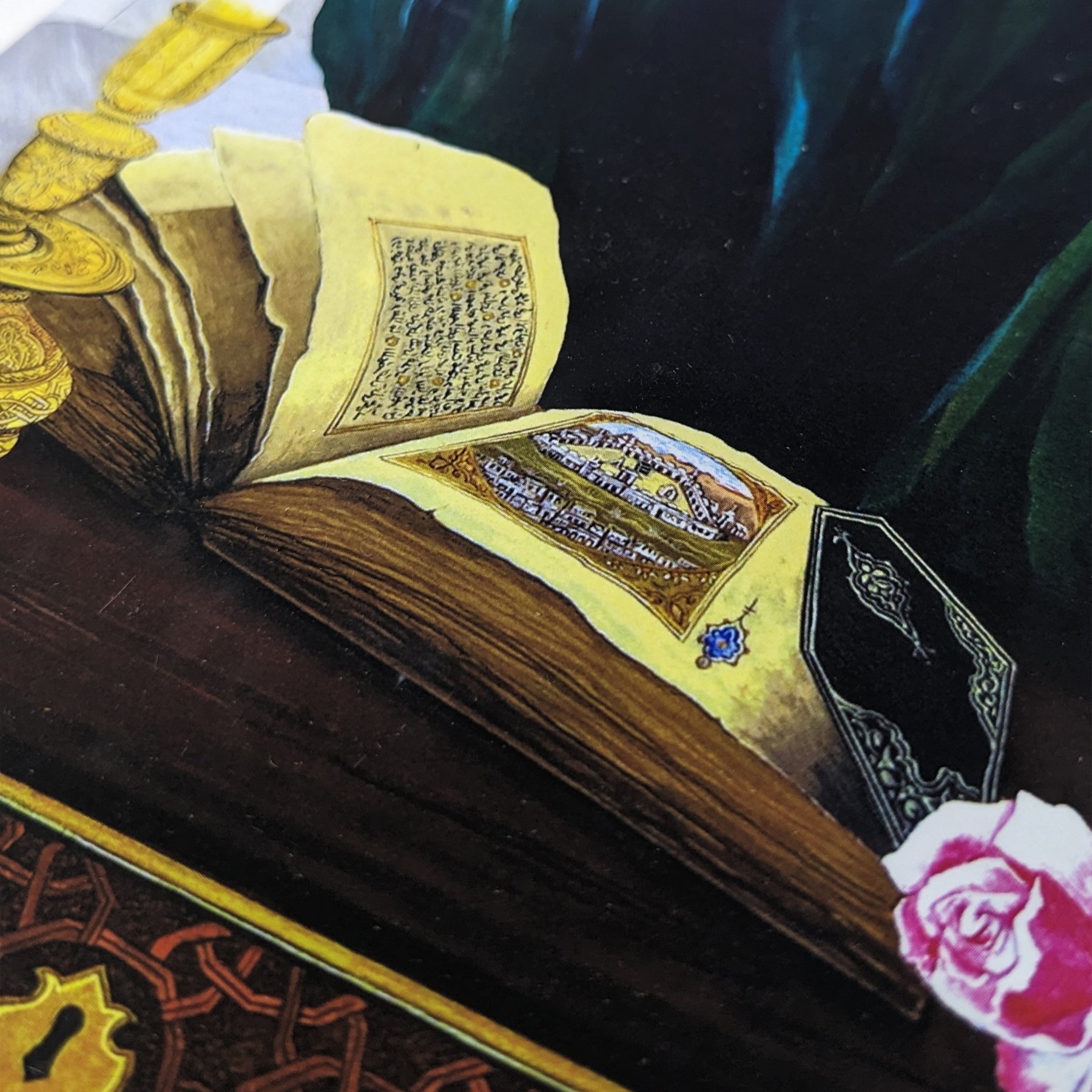  Mum Işığı El Yapımı Ciltli Defter Sert Kapak 192 Sayfa Telifli Sanat Eseri Minyatürlü Kapak