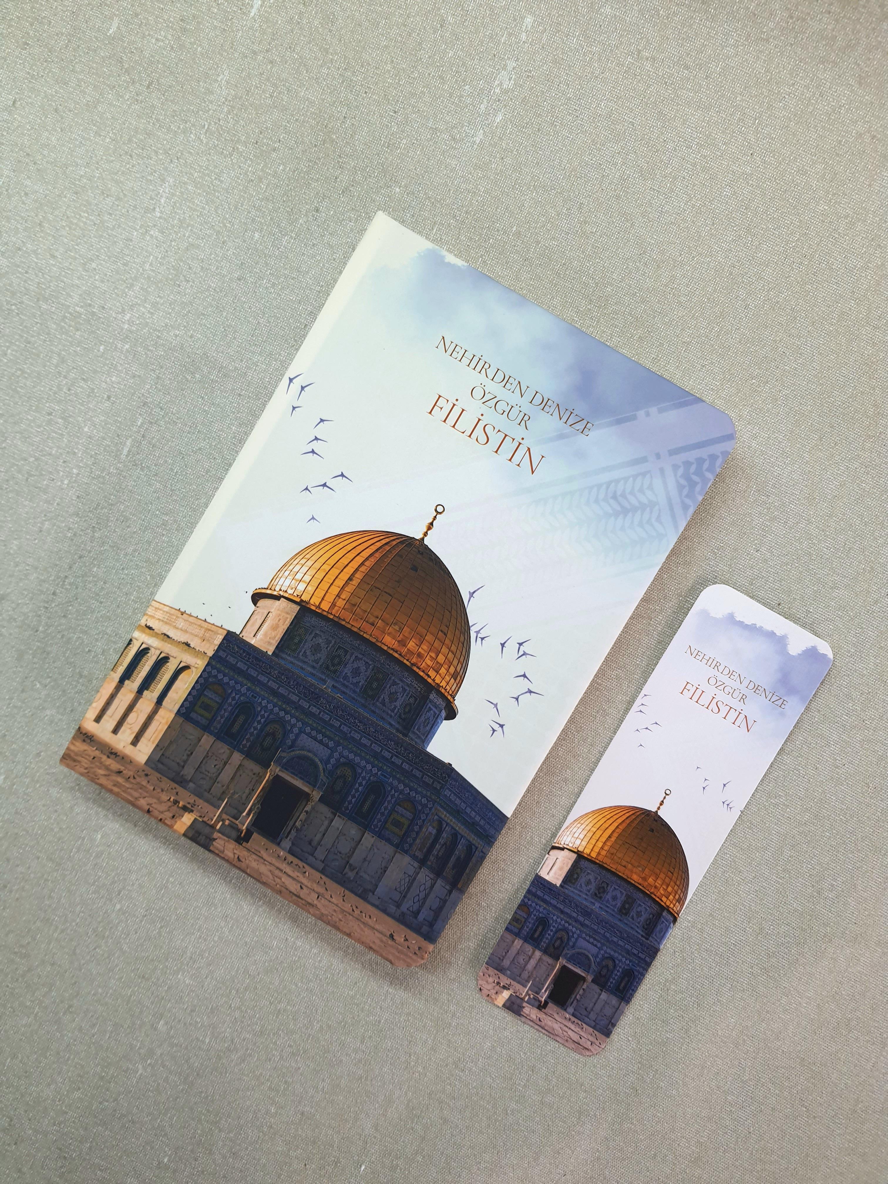 Nehirden Denize Özgür Filistin El Yapımı Ciltli Defter Sert Kapak 192 Sayfa Telifli Sanat Eseri  