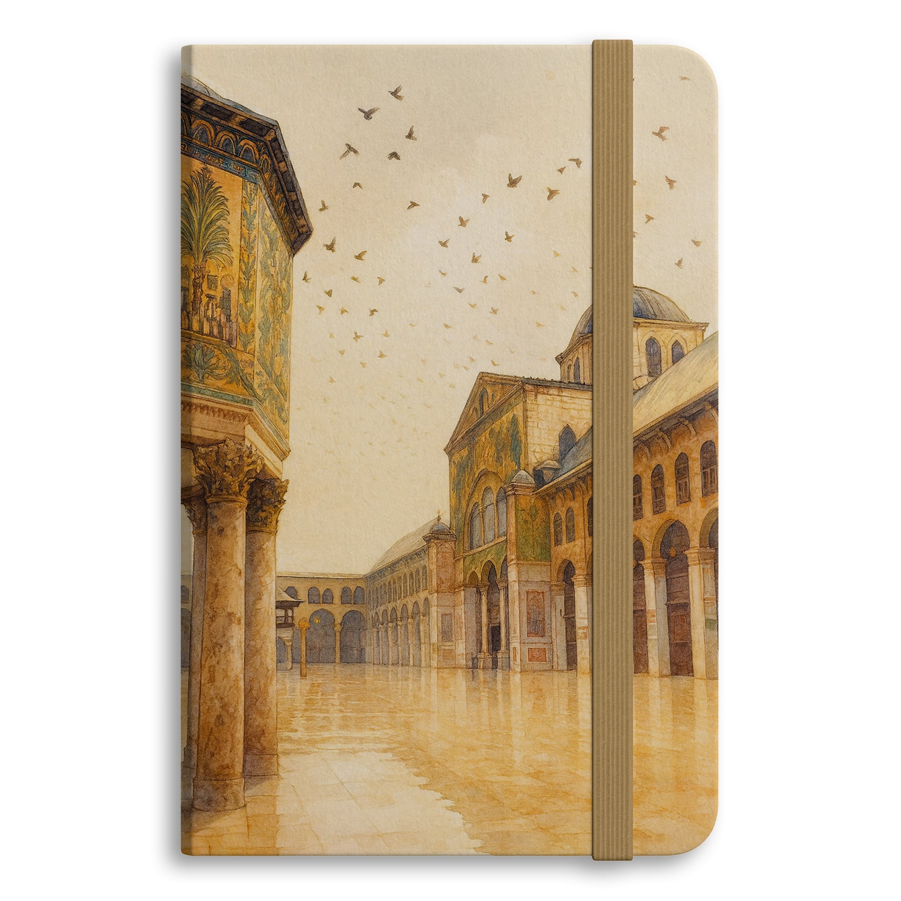 Şam-ı Şerif Emeviye Camii Tasvirli Ciltli Defter – Coverart İslam Şehirleri Koleksiyonu (13x20 cm, 192 Sayfa, Sert Kapak, Kitap Ayracı Hediyeli)
