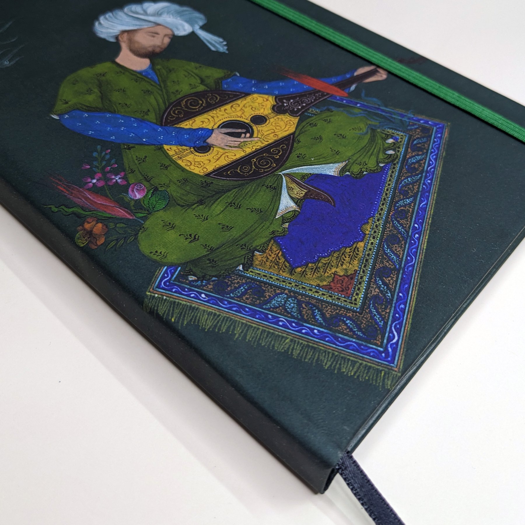 Sessiz Ahenk El Yapımı Ciltli Defter Sert Kapak 192 Sayfa Telifli Sanat Eseri Minyatürlü Kapak