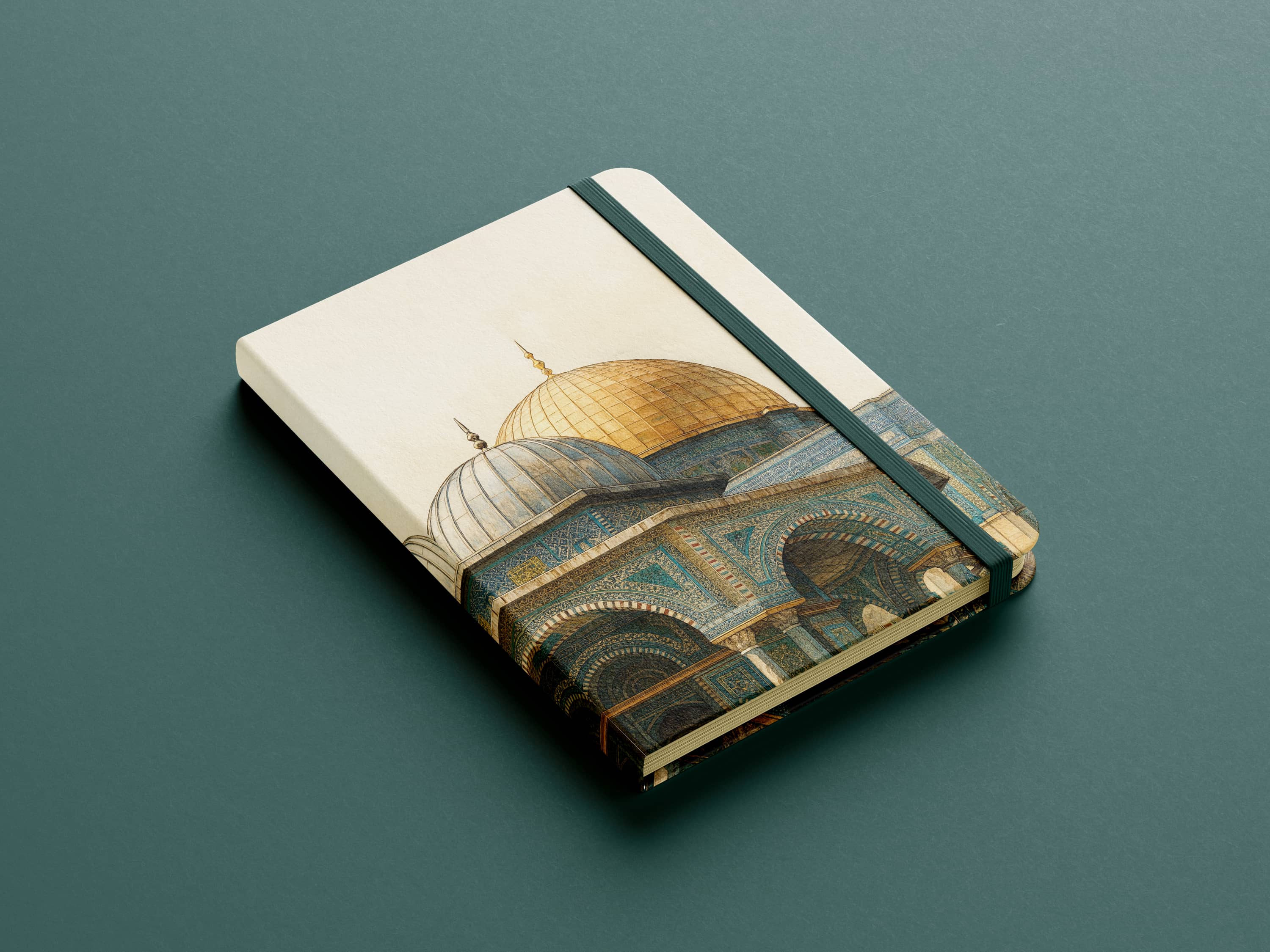İsrâ’nın Şehri – Kubbetü's-Sahra Tasarımlı Özel Ciltli Defter – 13x20 cm, 192 Sayfa