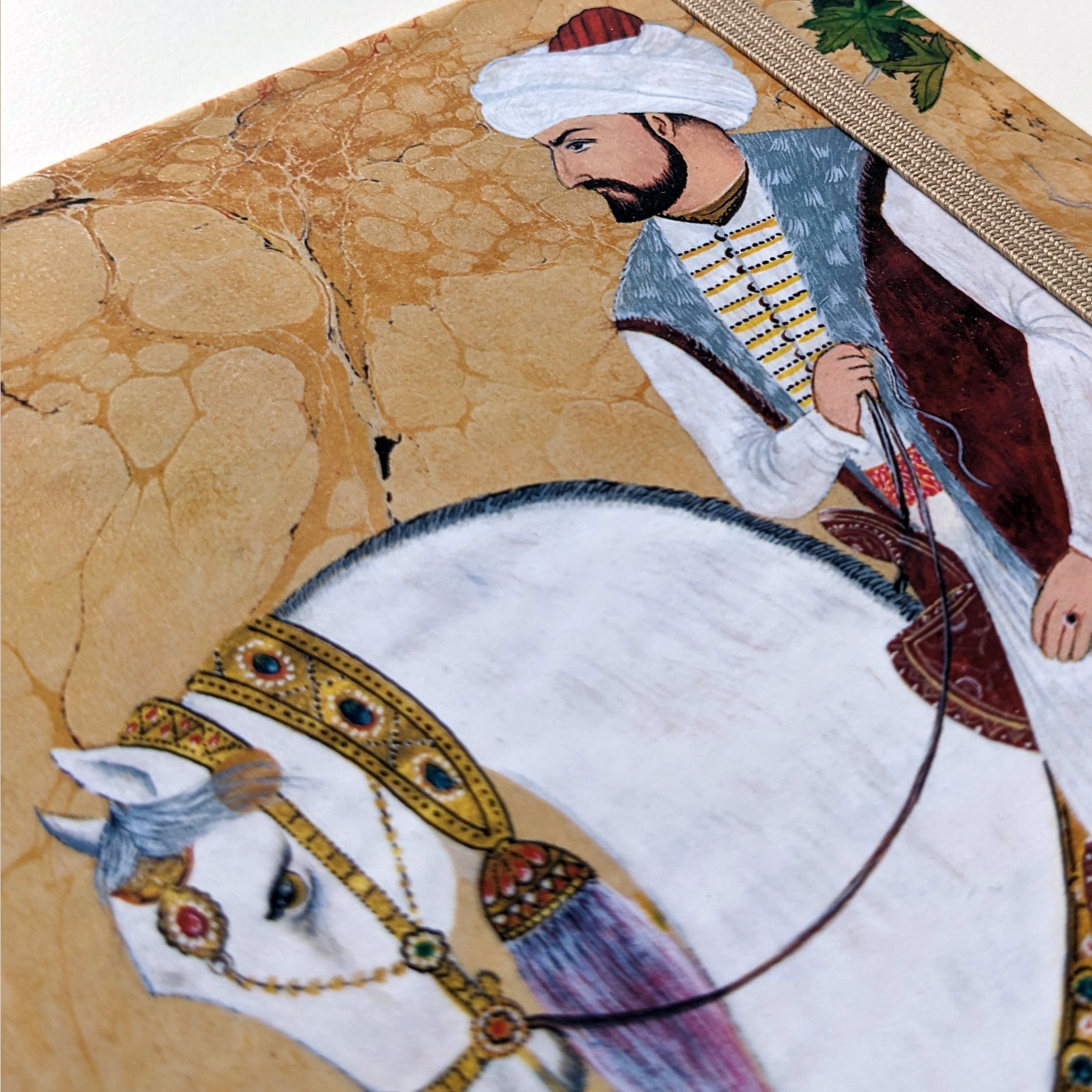 Fatih Sultan Mehmet El Yapımı Ciltli Defter Sert Kapak 192 Sayfa Telifli Sanat Eseri Minyatürlü