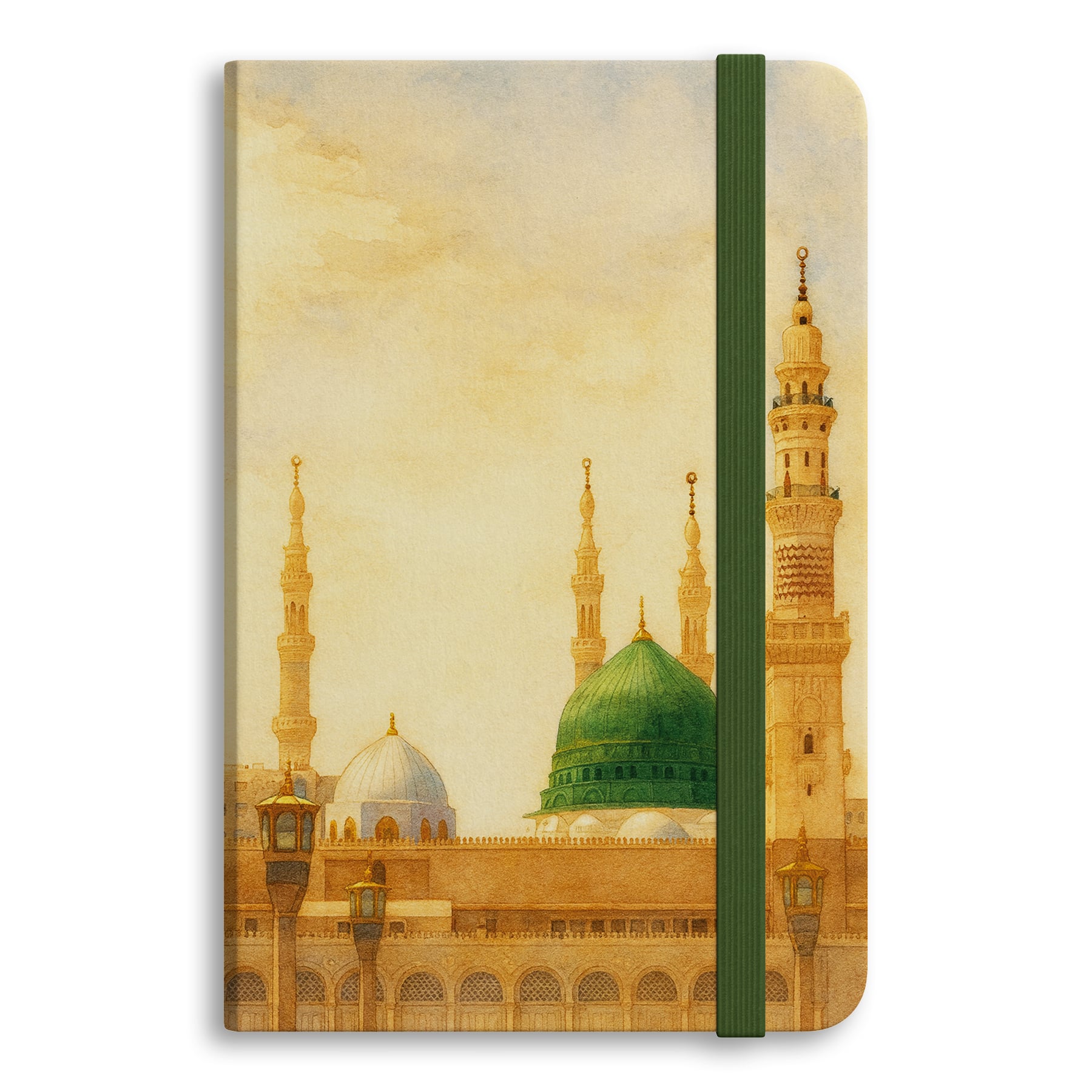 Mescid-i Nebevî Tasarımlı Özel Ciltli Defter – 13x20 cm, 192 Sayfa