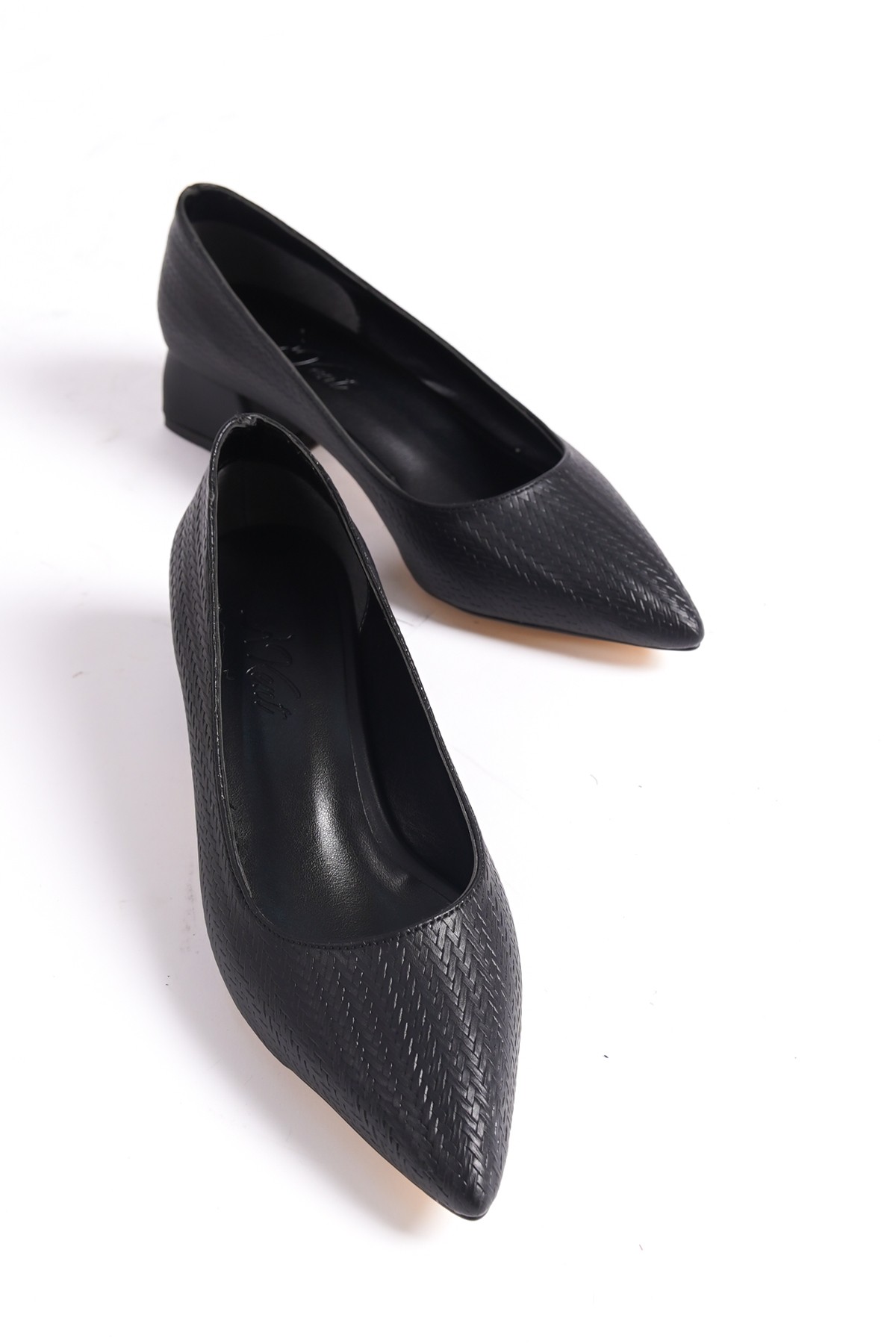 Corunna Kadın Alçak Topuklu Baskılı Cilt Desenli Topuklu Ayakkabı
