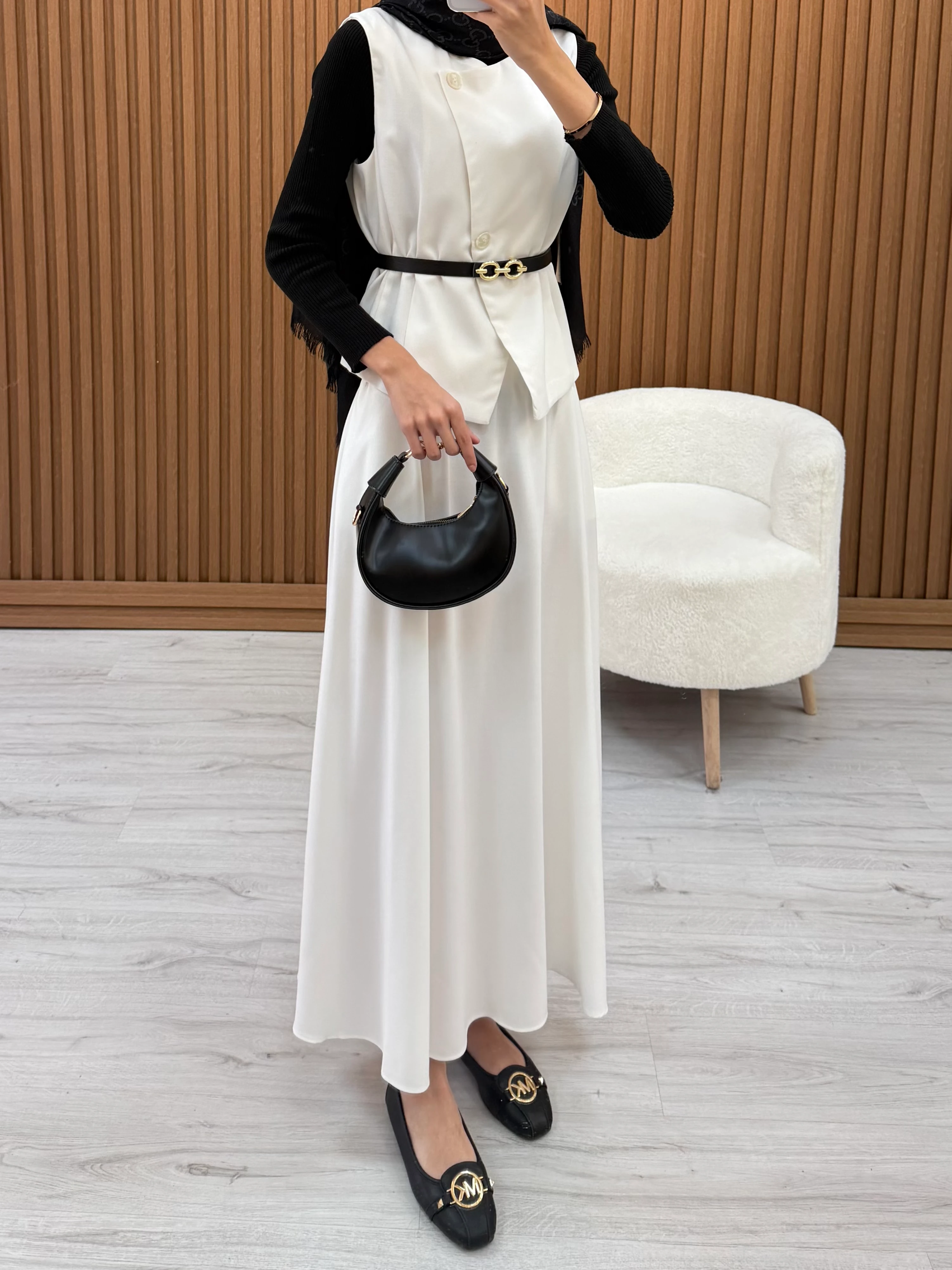 DENNY ETEKLİ TAKIM BEYAZ