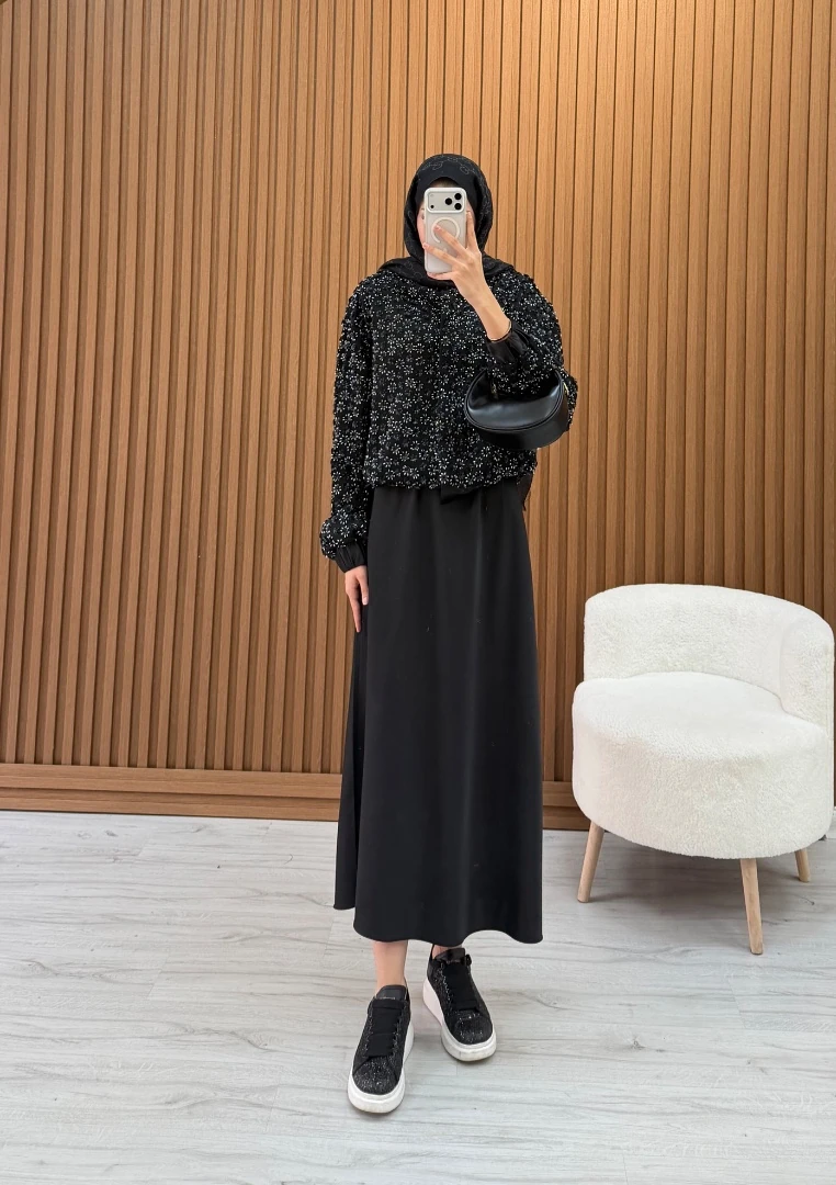 MİLANO SATEN CEKET SİYAH