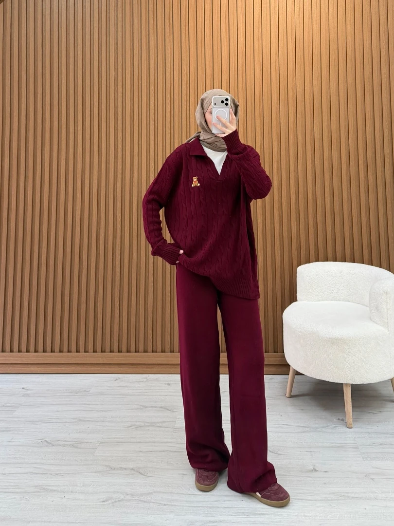 BEAR TRİKO TAKIM BORDO