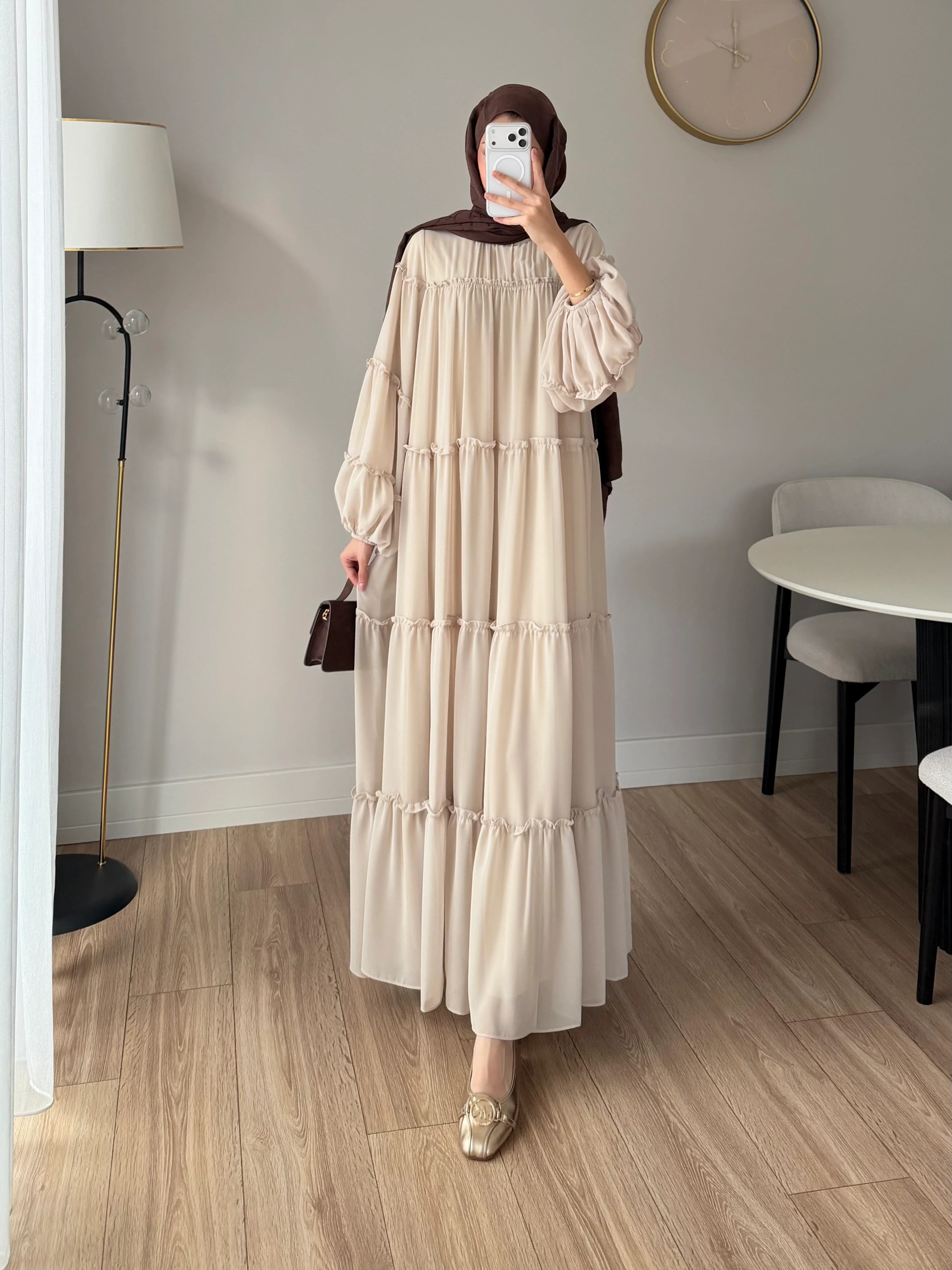 ADRİENNE ELBİSE BEJ