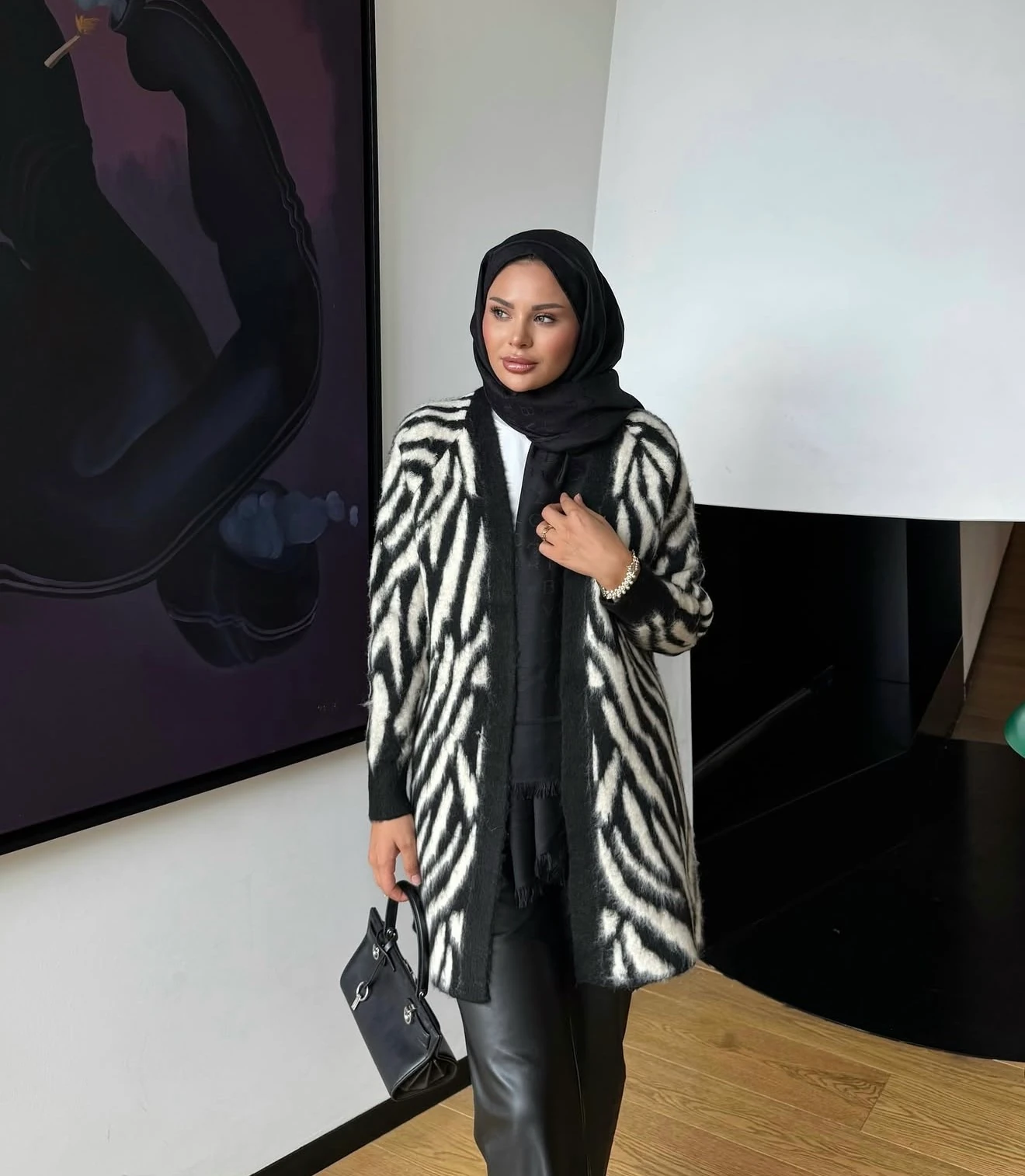 ZEBRA DESEN TRİKO BEYAZ