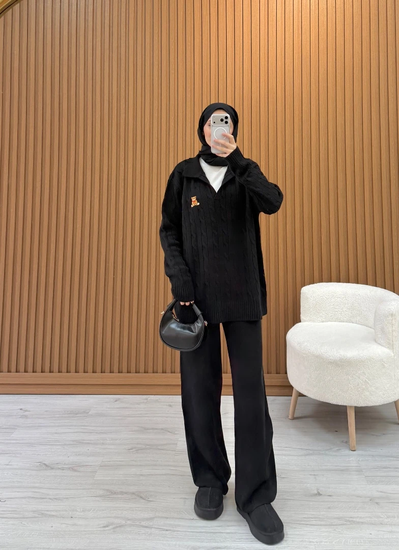 BEAR TRİKO TAKIM SİYAH