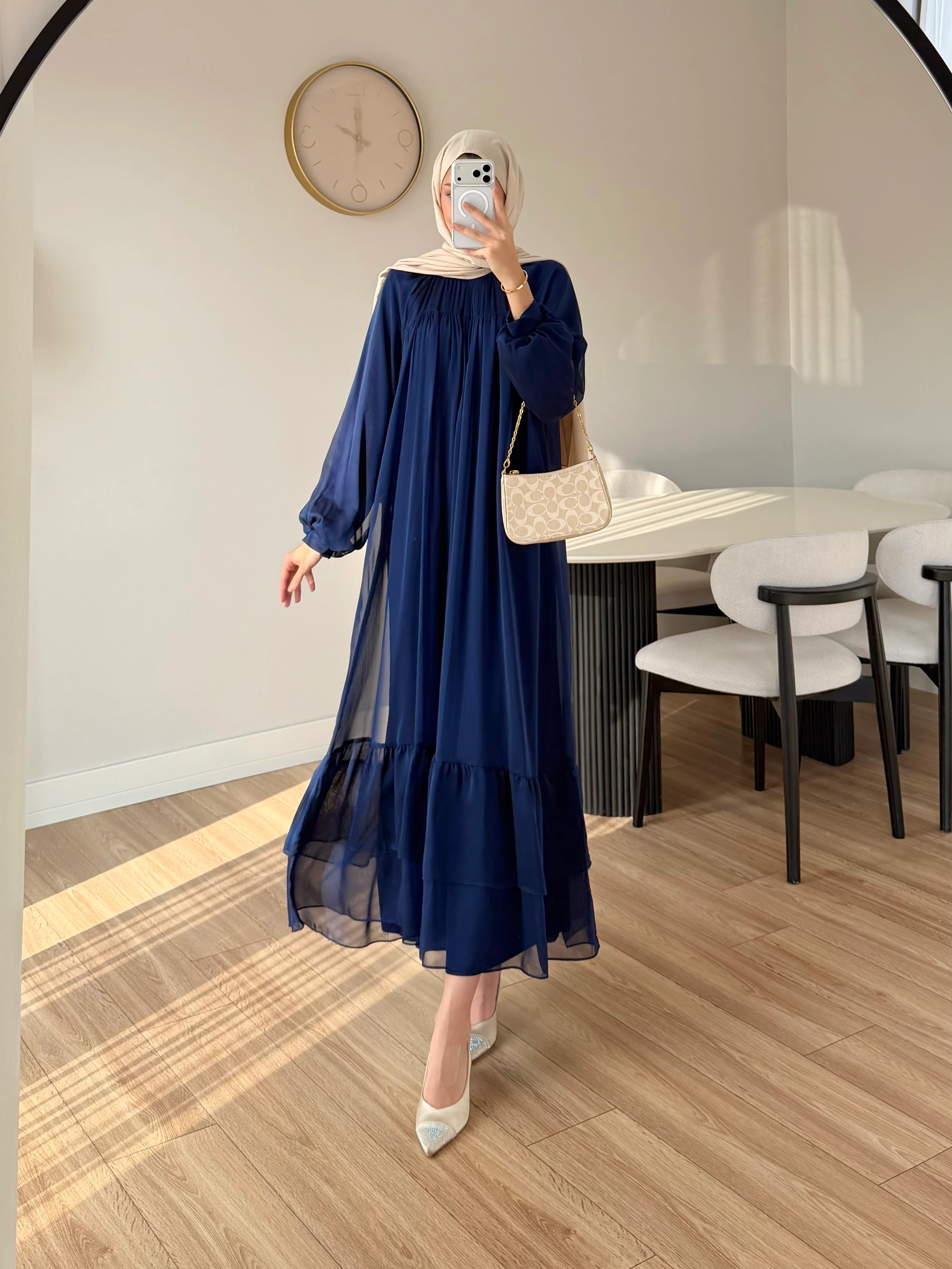 BESY ELBİSE LACİVERT