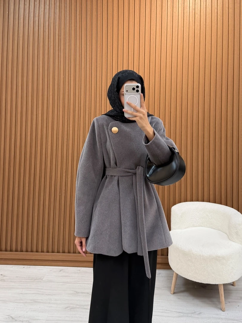 NİSHE KAŞE KABAN GRİ