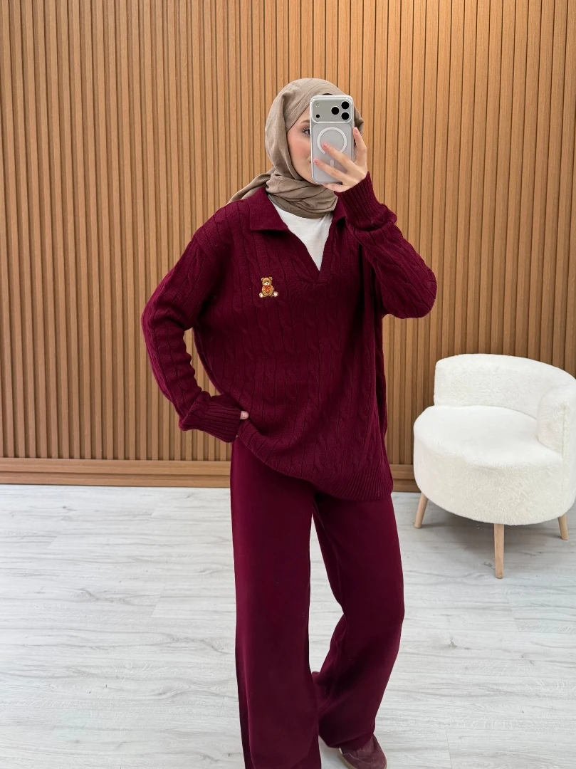 BEAR TRİKO TAKIM BORDO