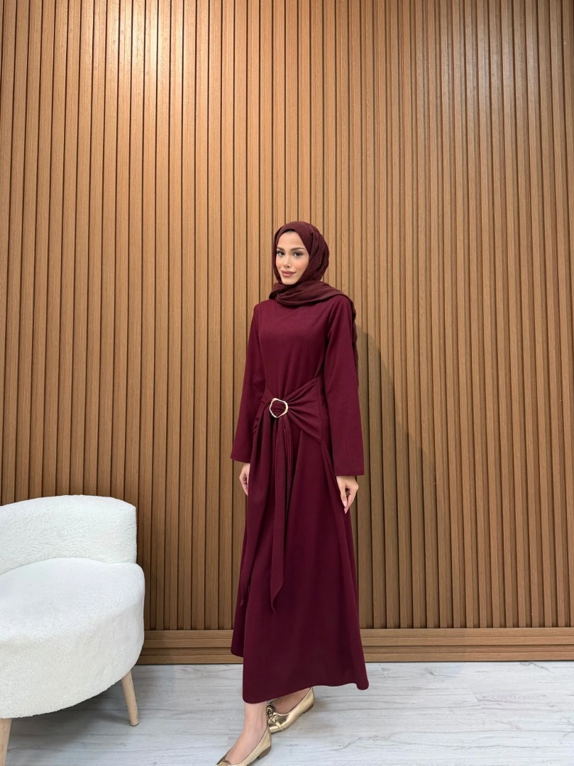 DİAMORE ELBİSE BORDO