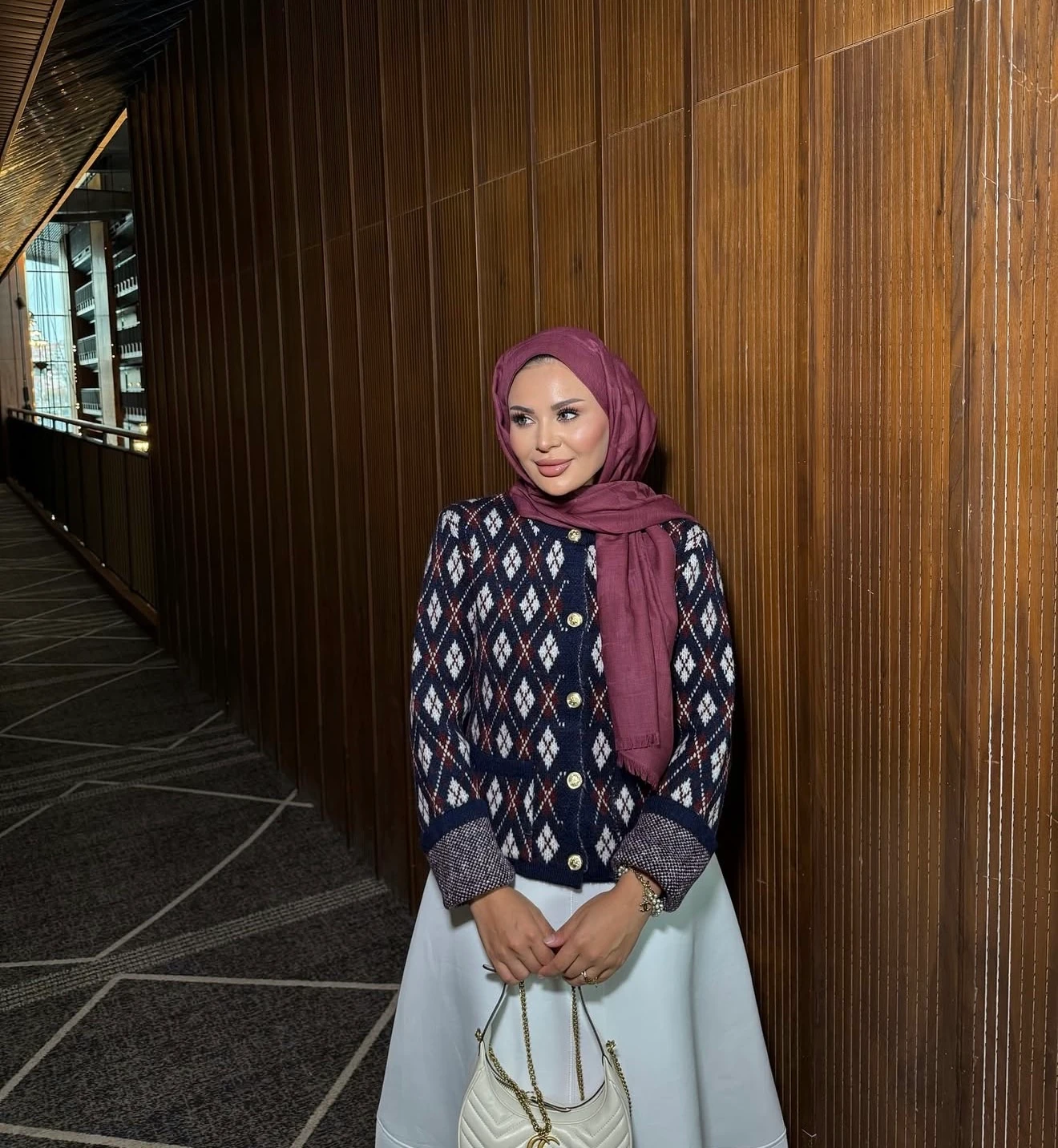 BAKLAVA DESEN TRİKO BORDO