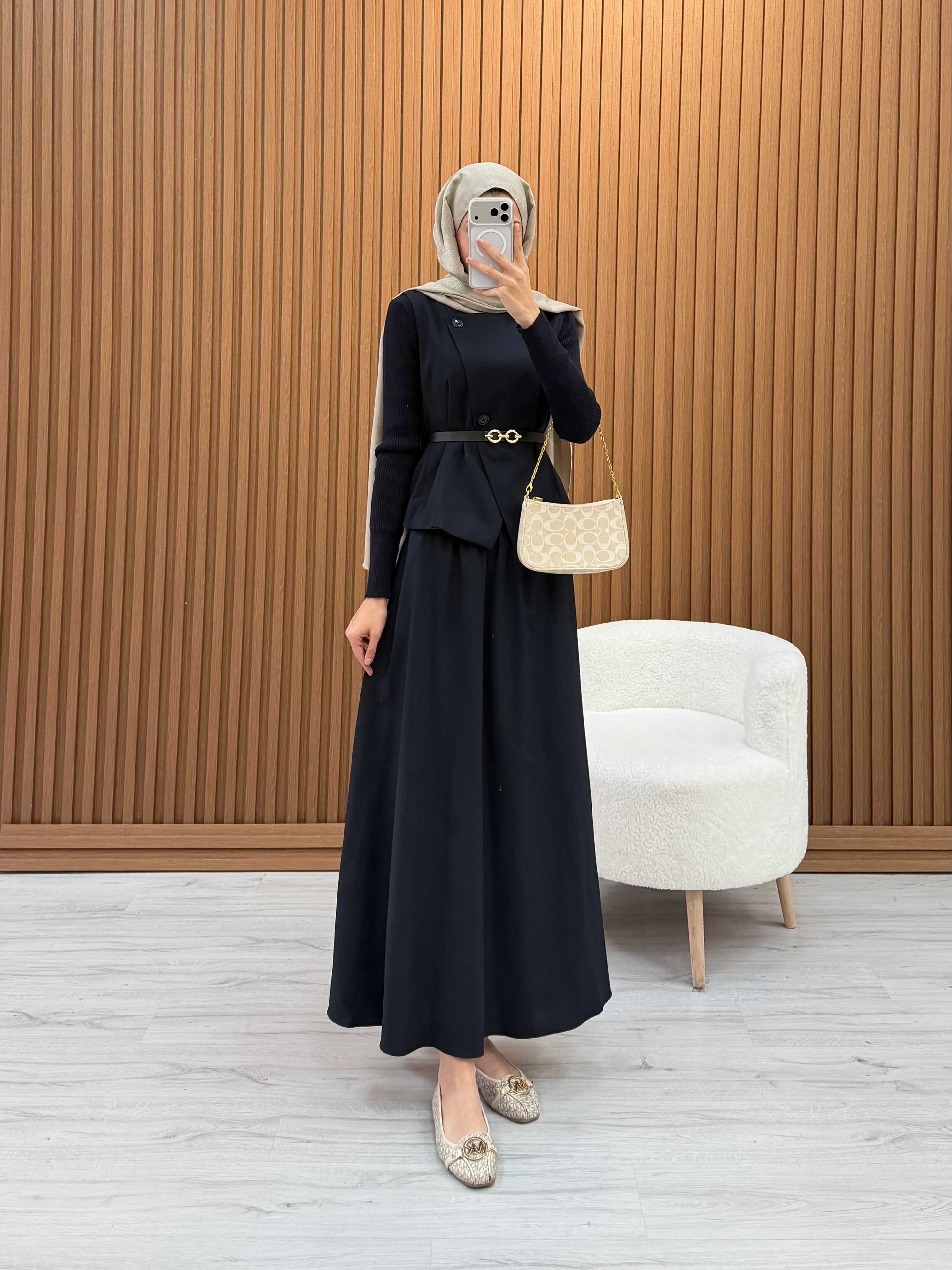 DENNY ETEKLİ TAKIM LACİVERT