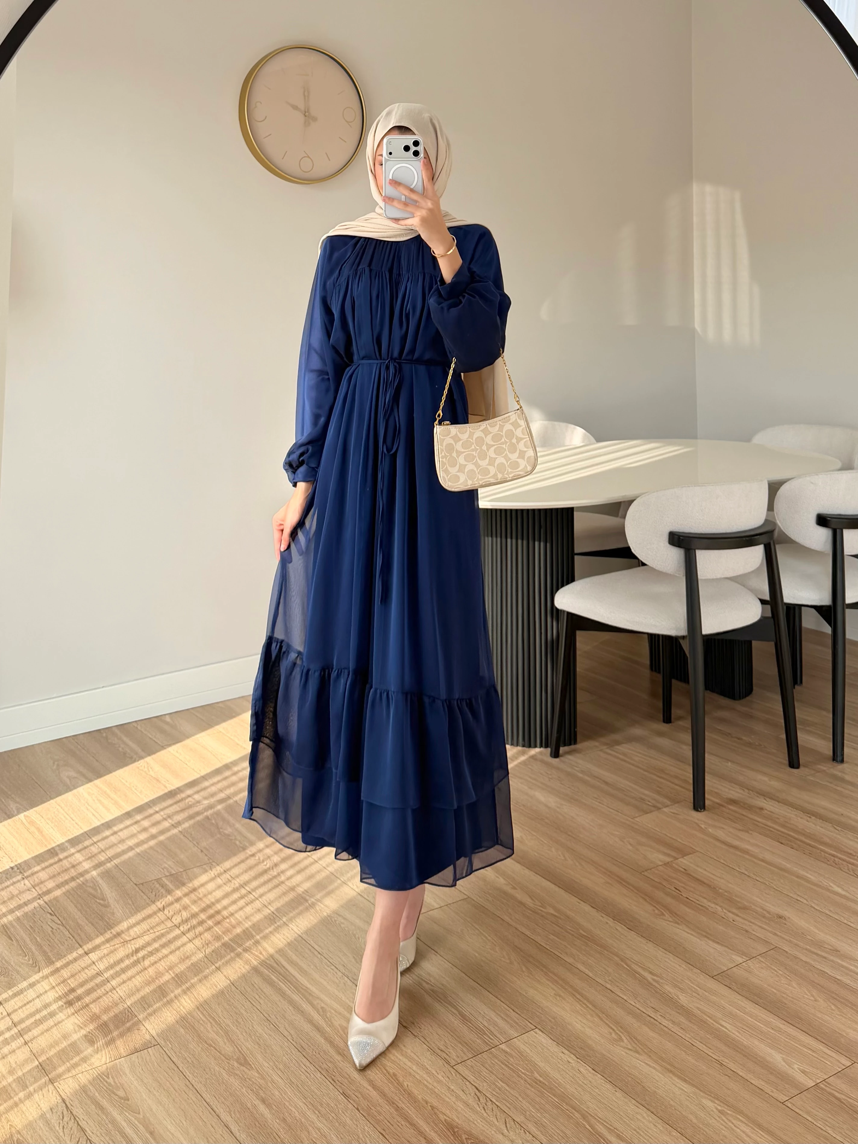 BESY ELBİSE LACİVERT