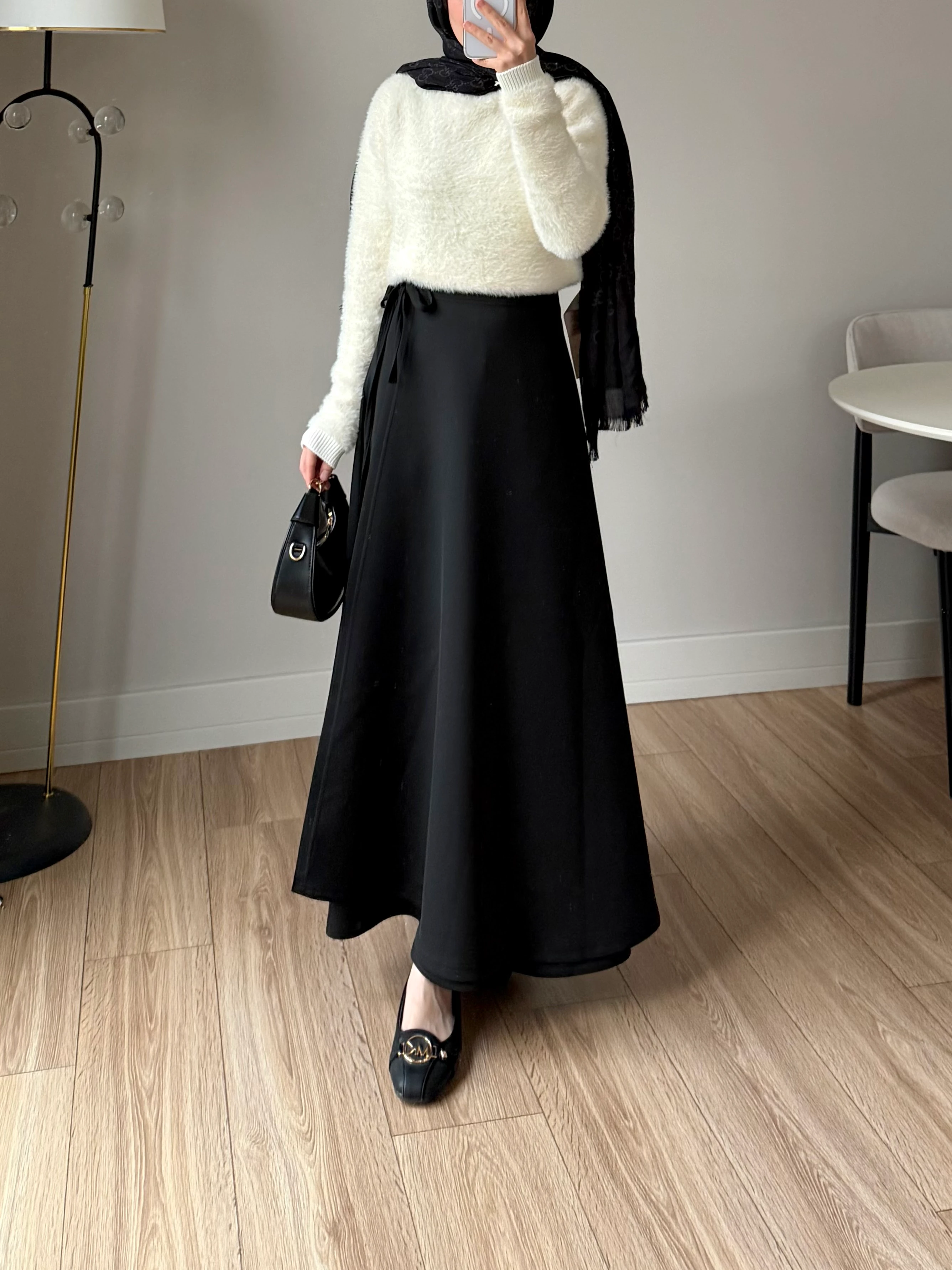 SECİTA BAĞLAMALI SCUBA ETEK SİYAH