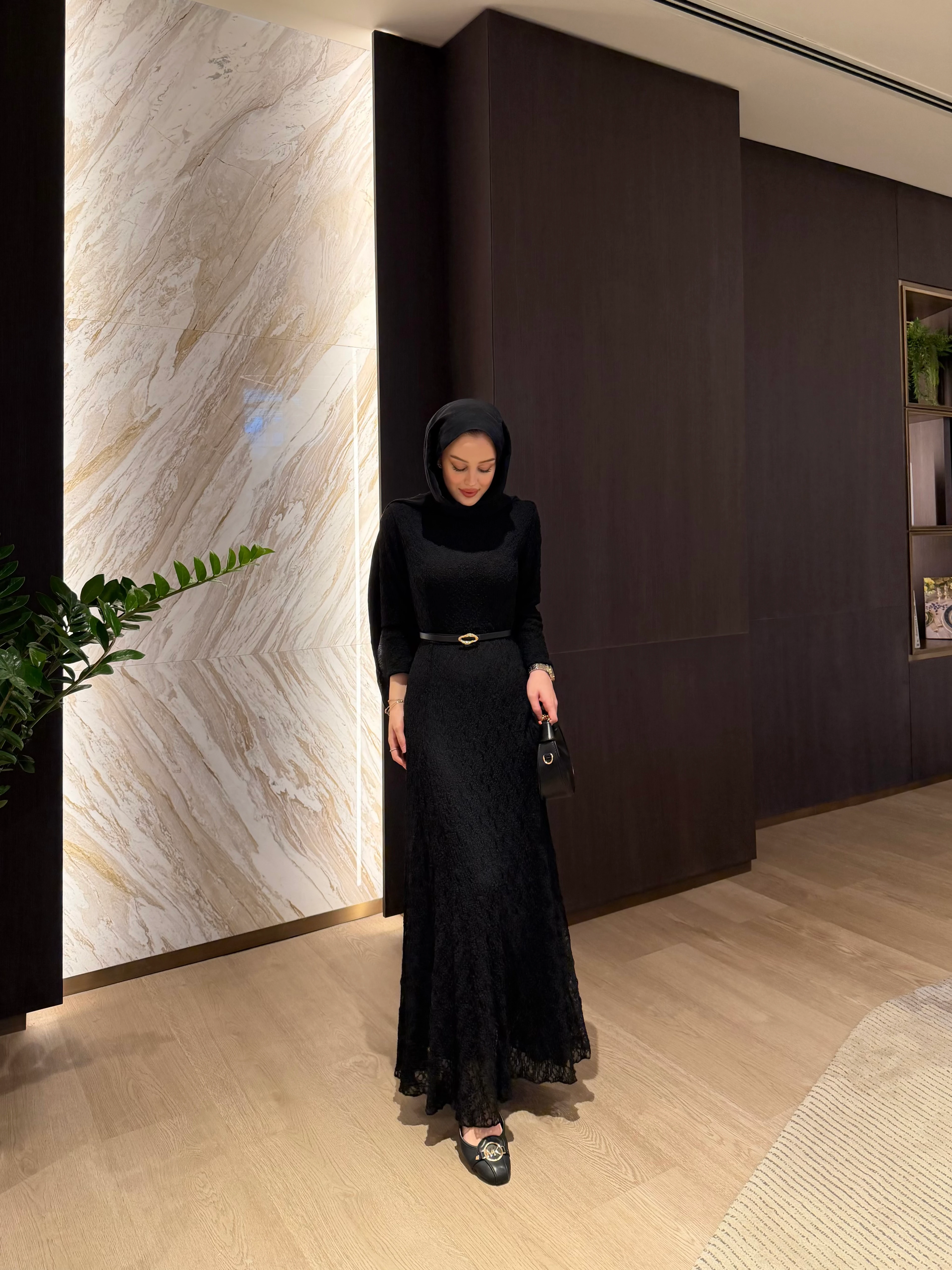 JOSEPHINE DANTEL ELBİSE SİYAH