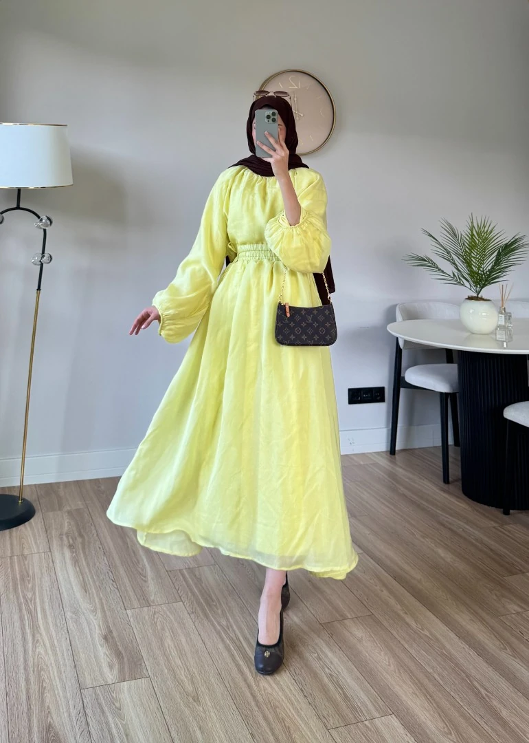 SANDY ETEKLİ TAKIM BUTTER YELLOW