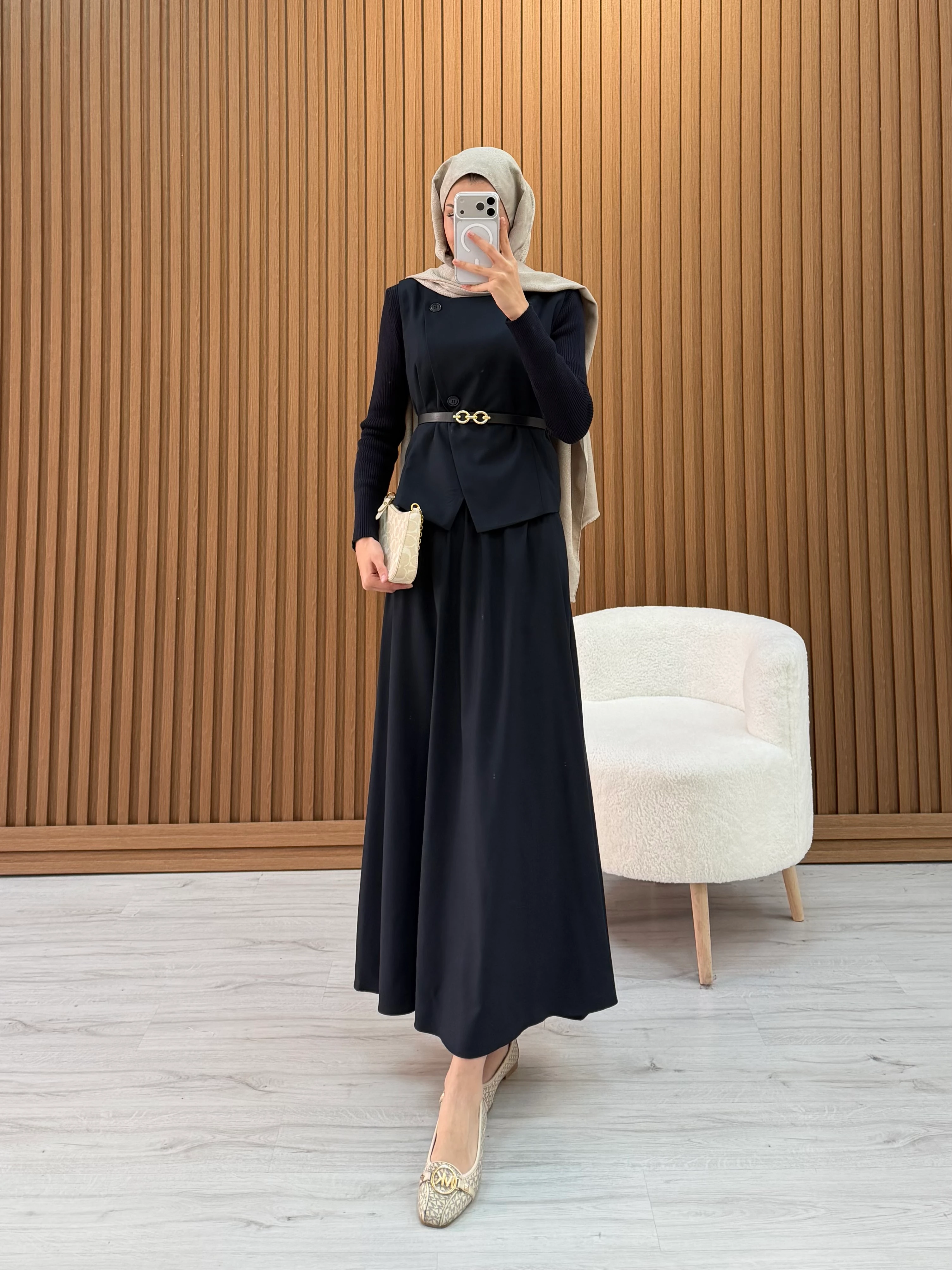 DENNY ETEKLİ TAKIM LACİVERT