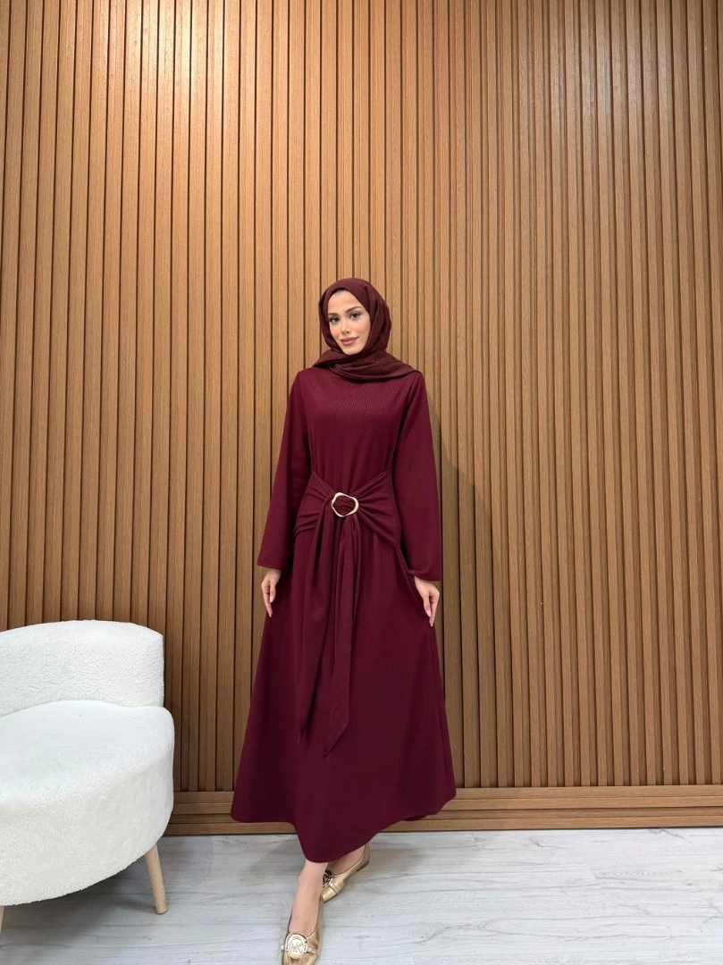 DİAMORE ELBİSE BORDO