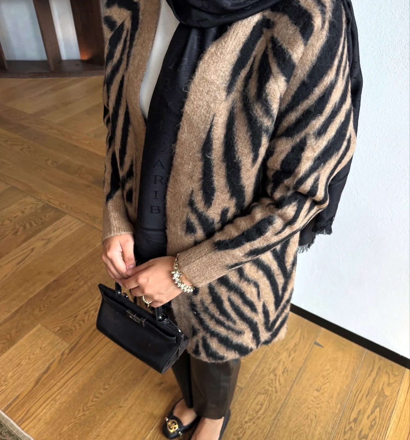 ZEBRA DESEN TRİKO CAMEL