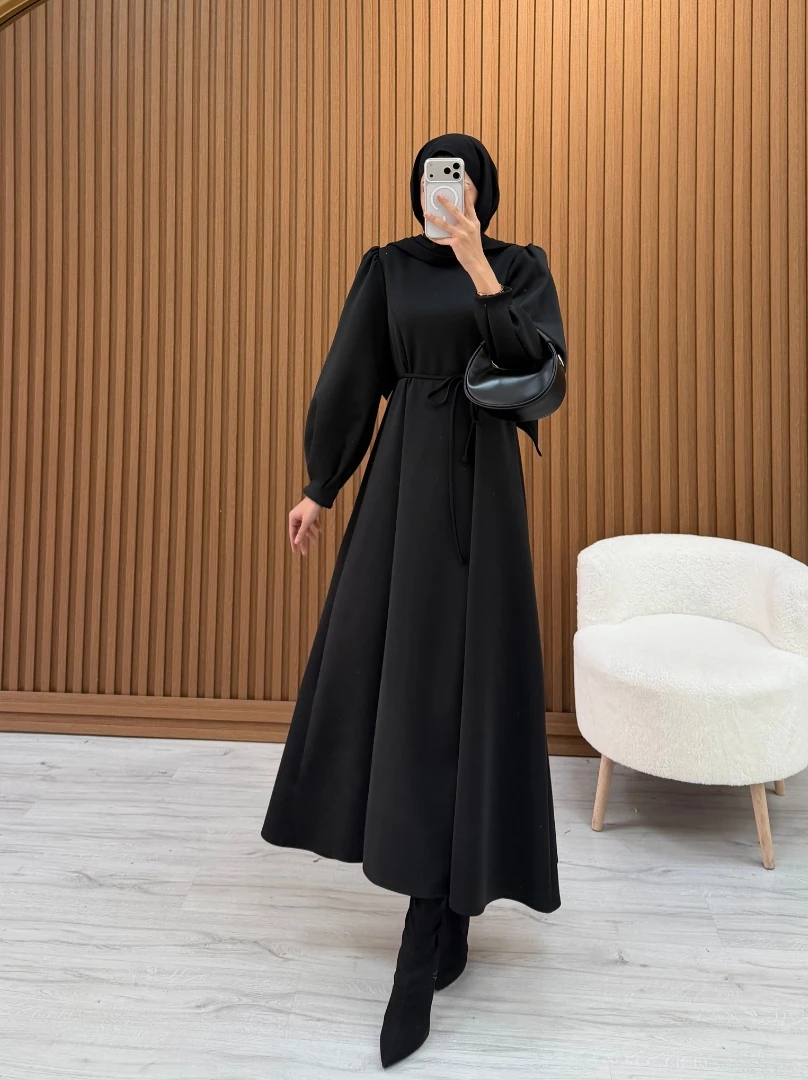 NELPY SCUBA ELBİSE SİYAH