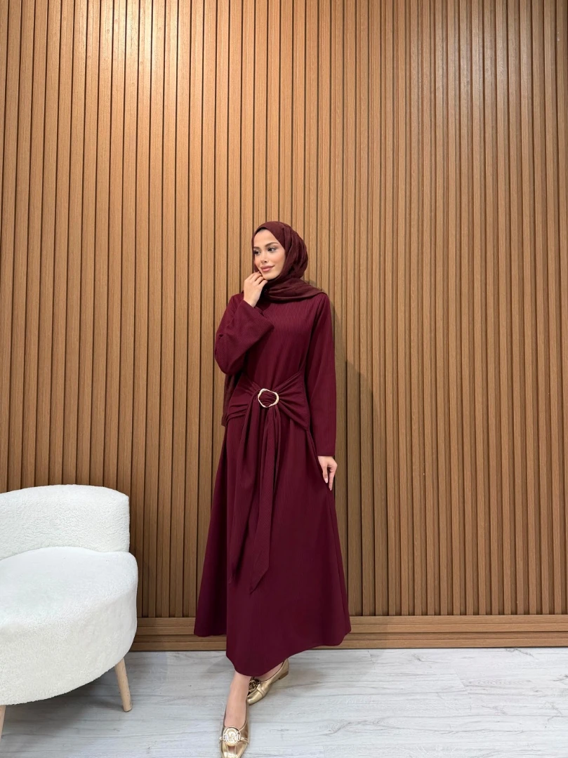 DİAMORE ELBİSE BORDO