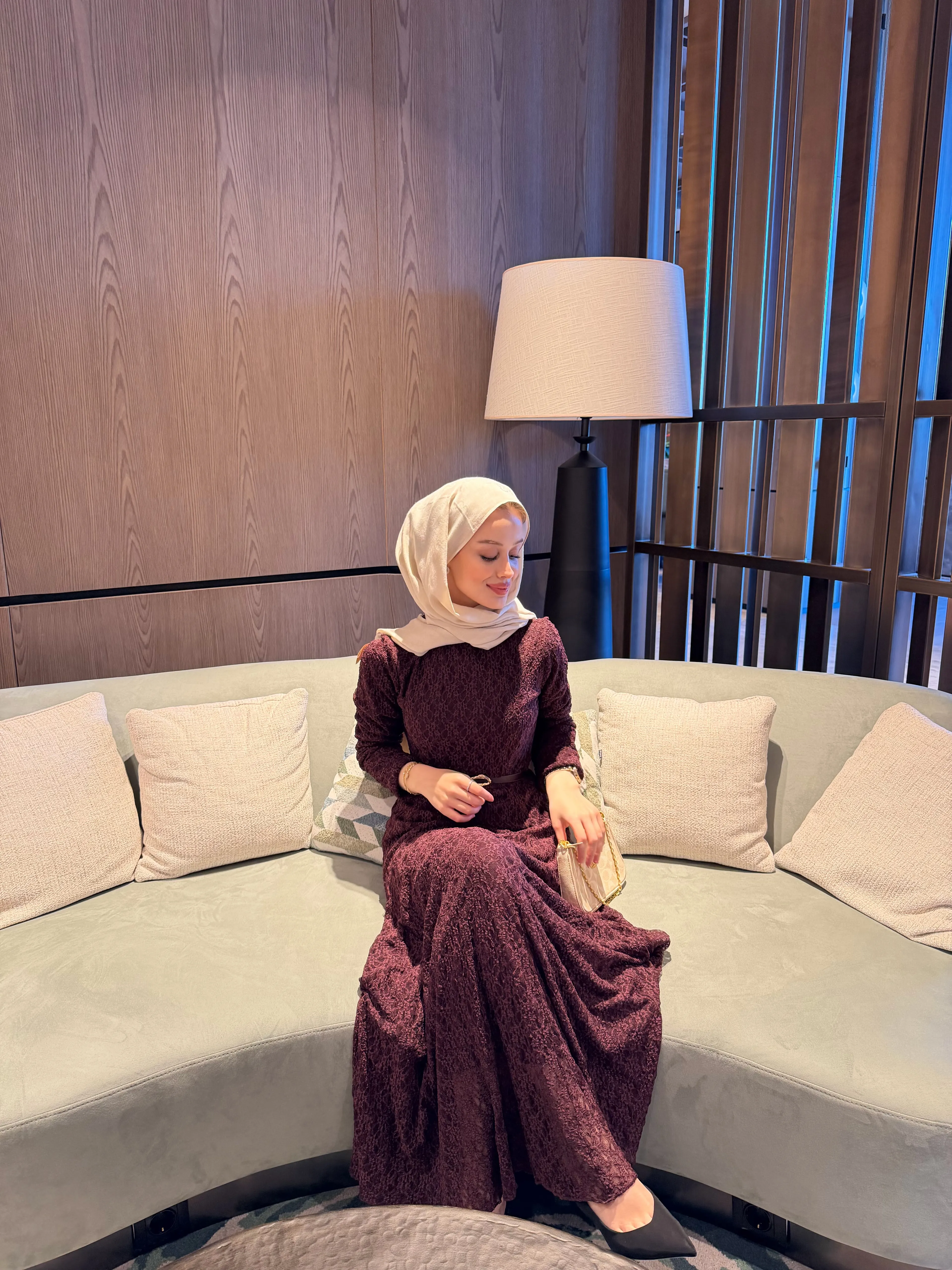 JOSEPHINE DANTEL ELBİSE MÜRDÜM ÖN SİPARİŞ