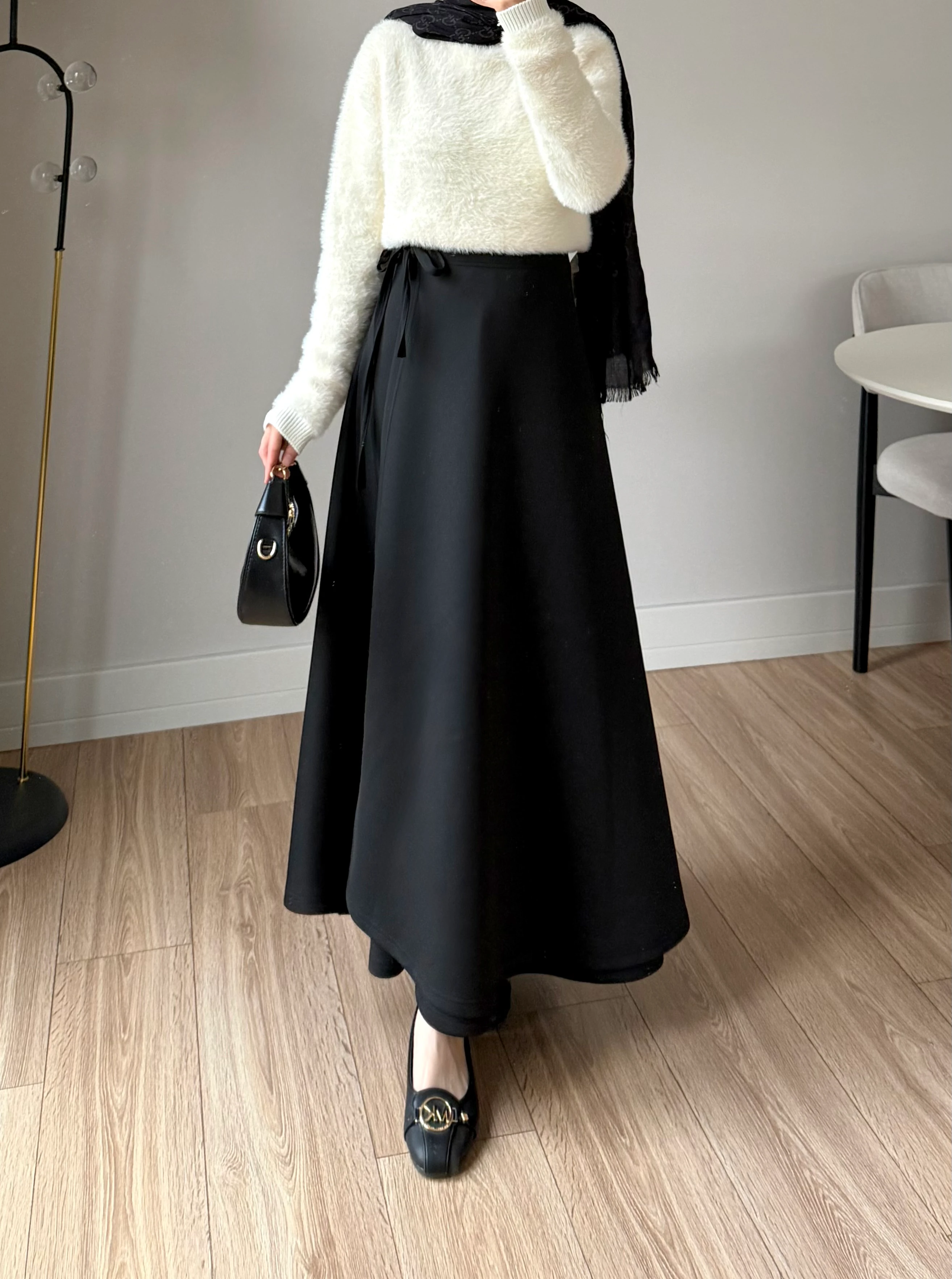 SECİTA BAĞLAMALI SCUBA ETEK SİYAH