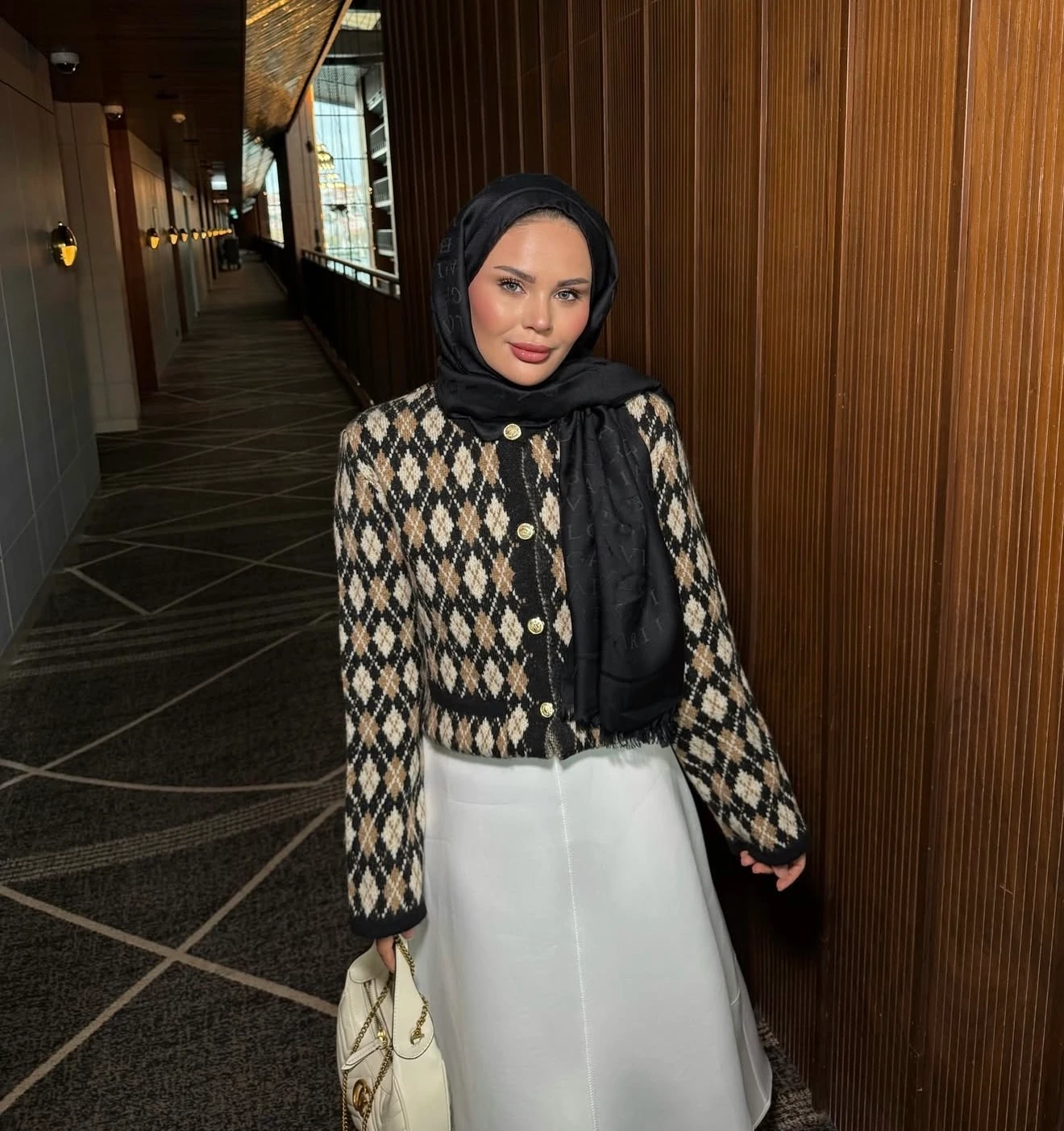 BAKLAVA DESEN TRİKO CAMEL