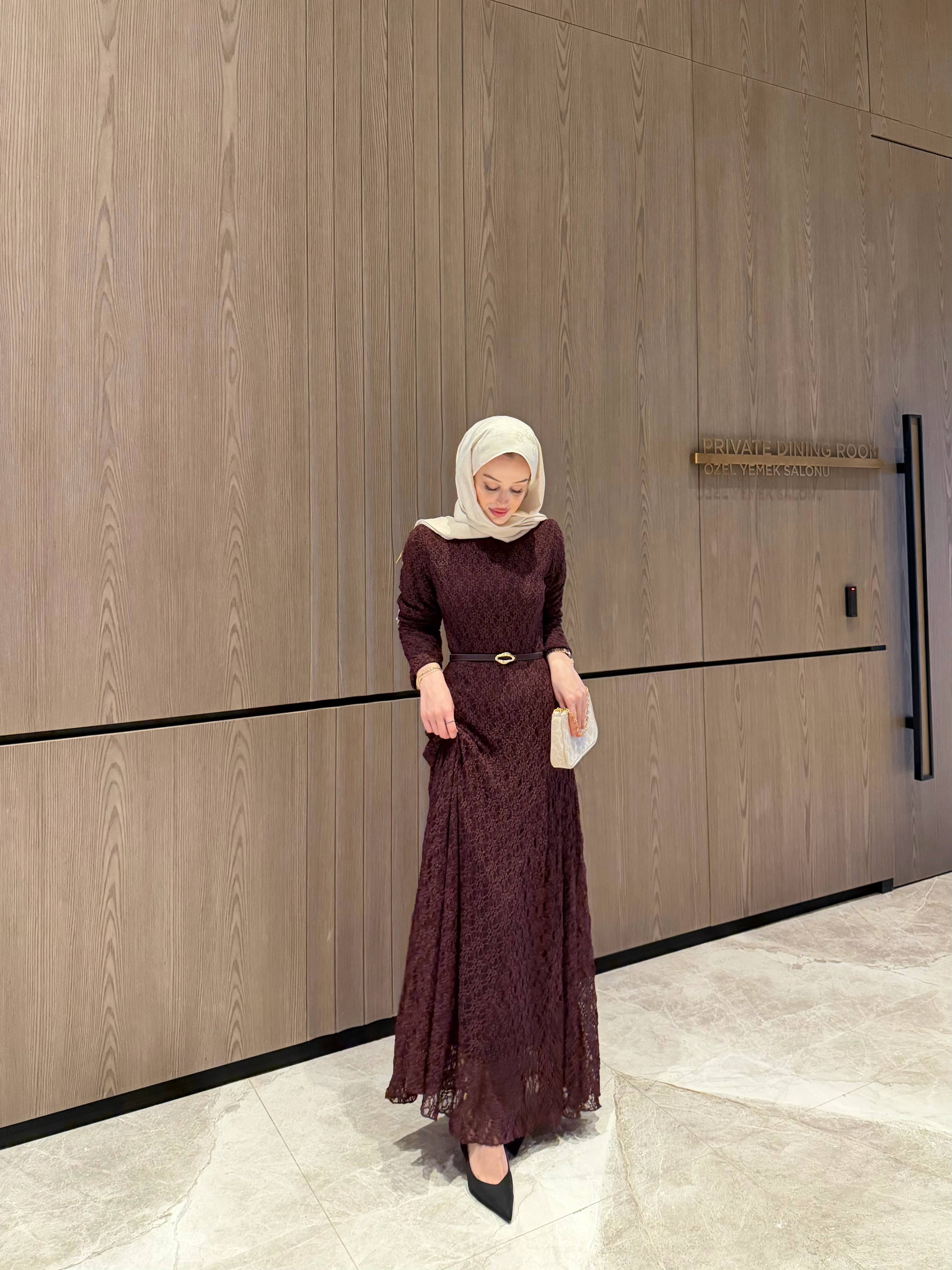 JOSEPHINE DANTEL ELBİSE MÜRDÜM ÖN SİPARİŞ