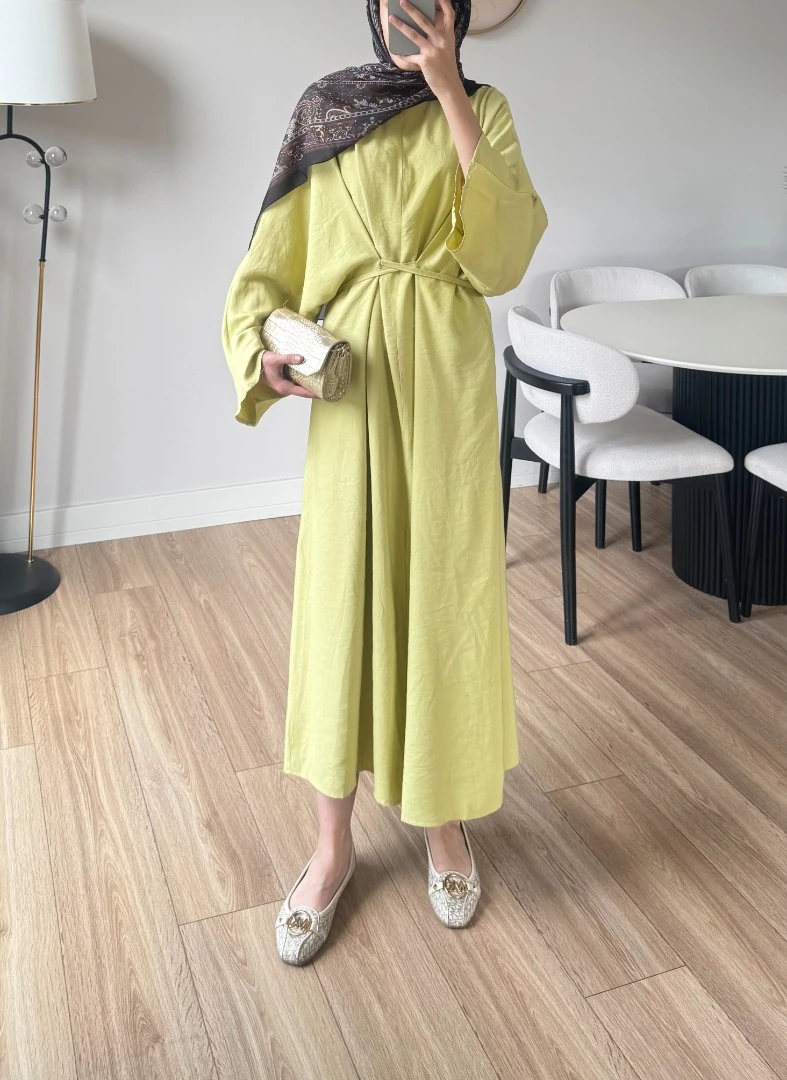 SAGE ELBİSE YAĞ YEŞİLİ