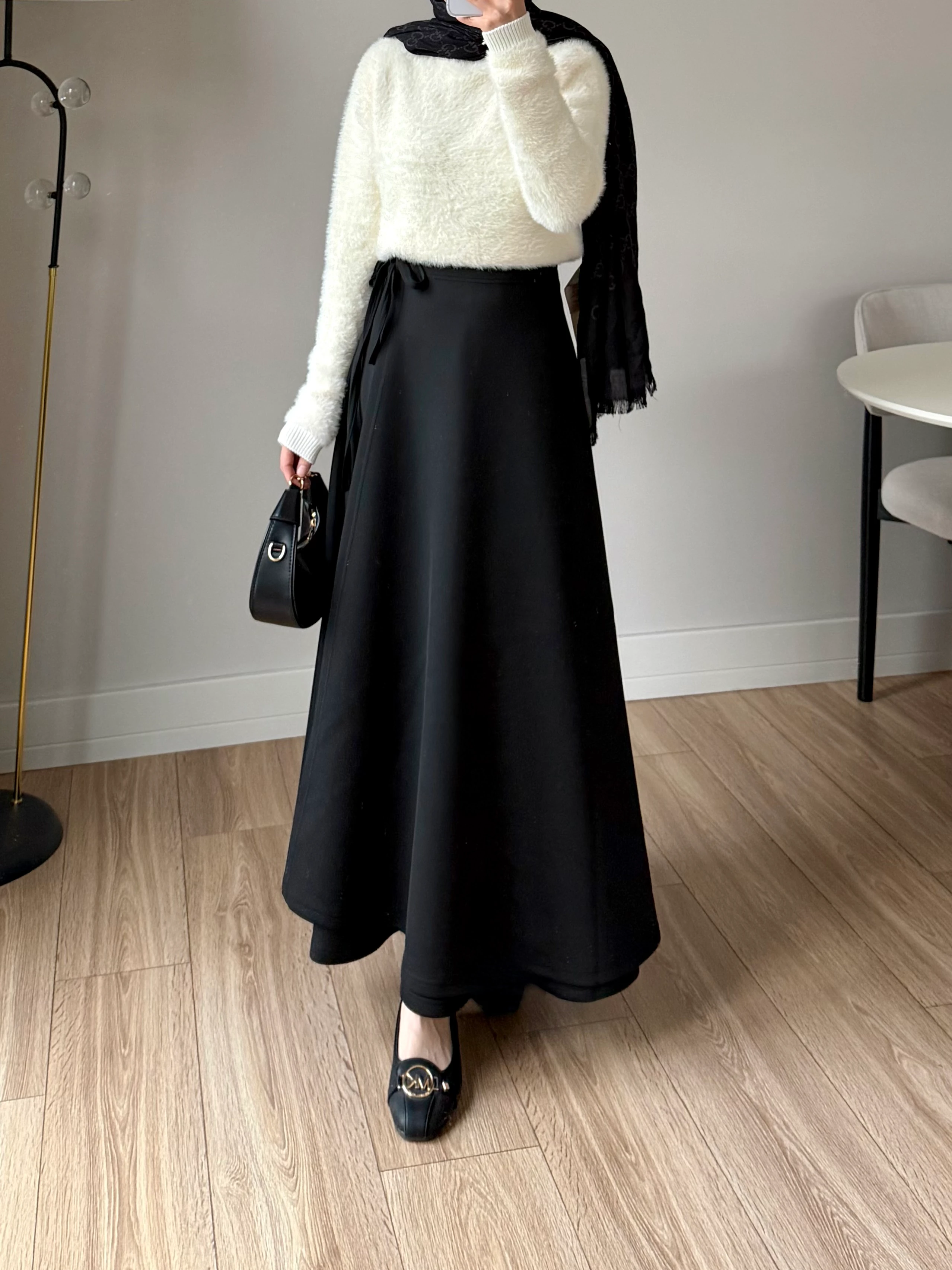 SECİTA BAĞLAMALI SCUBA ETEK SİYAH