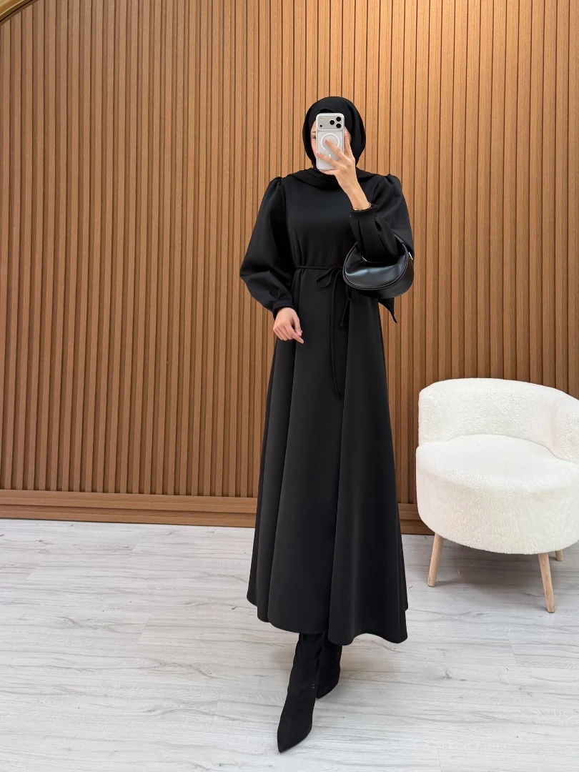 NELPY SCUBA ELBİSE SİYAH