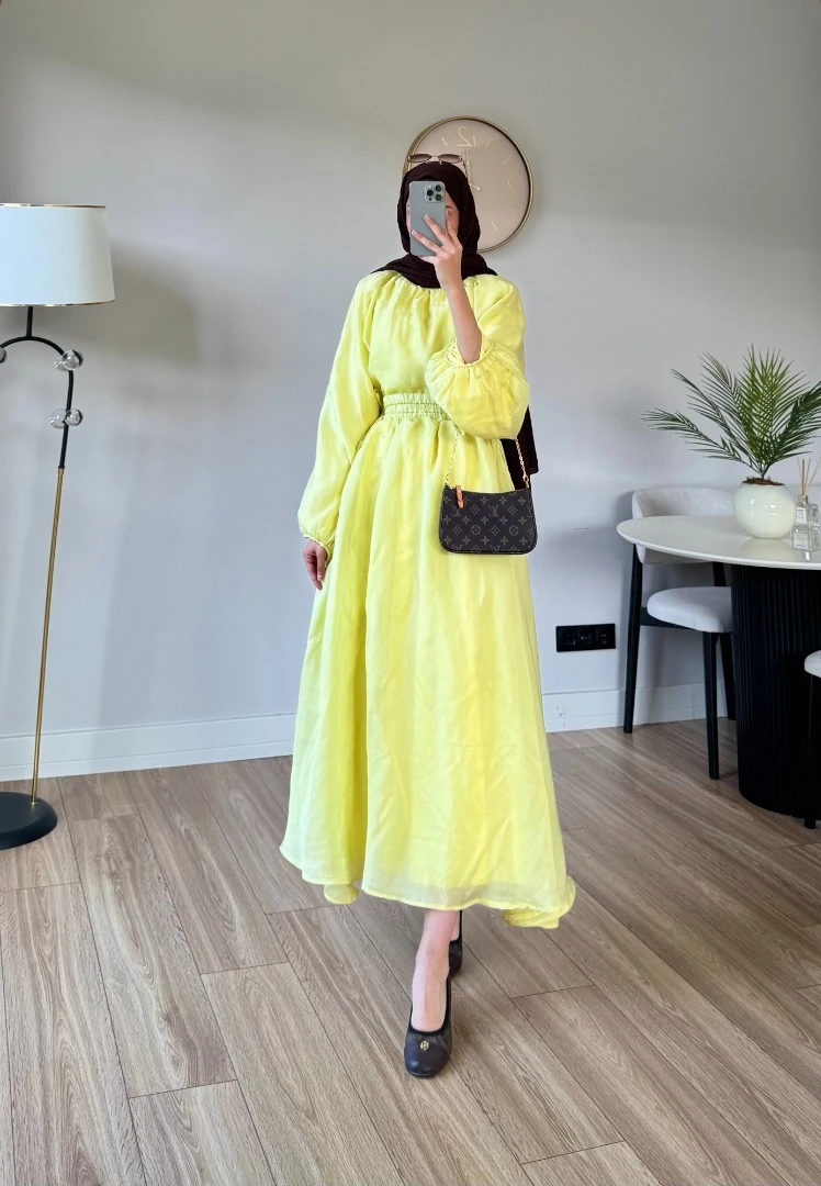 SANDY ETEKLİ TAKIM BUTTER YELLOW