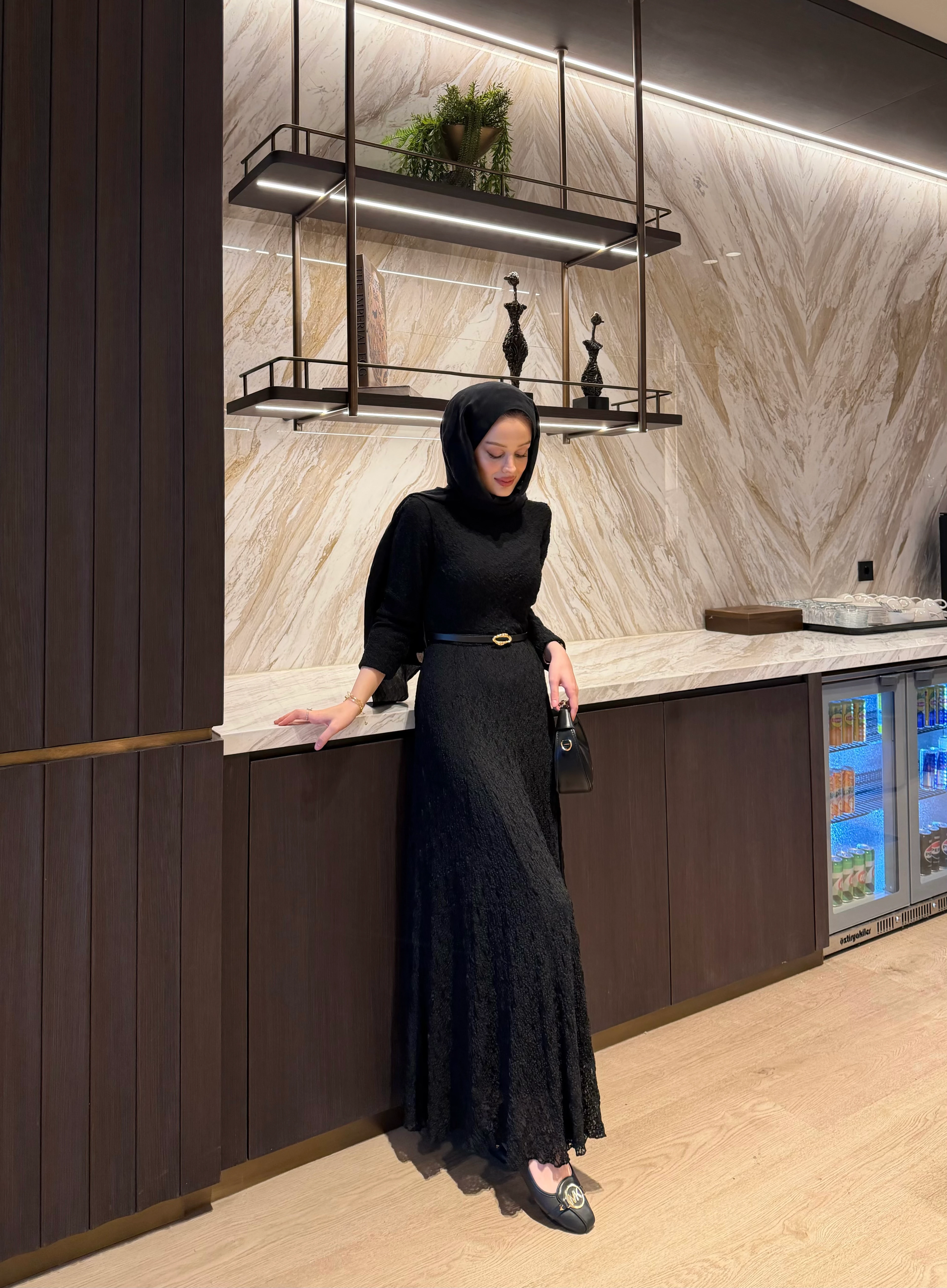 JOSEPHINE DANTEL ELBİSE SİYAH