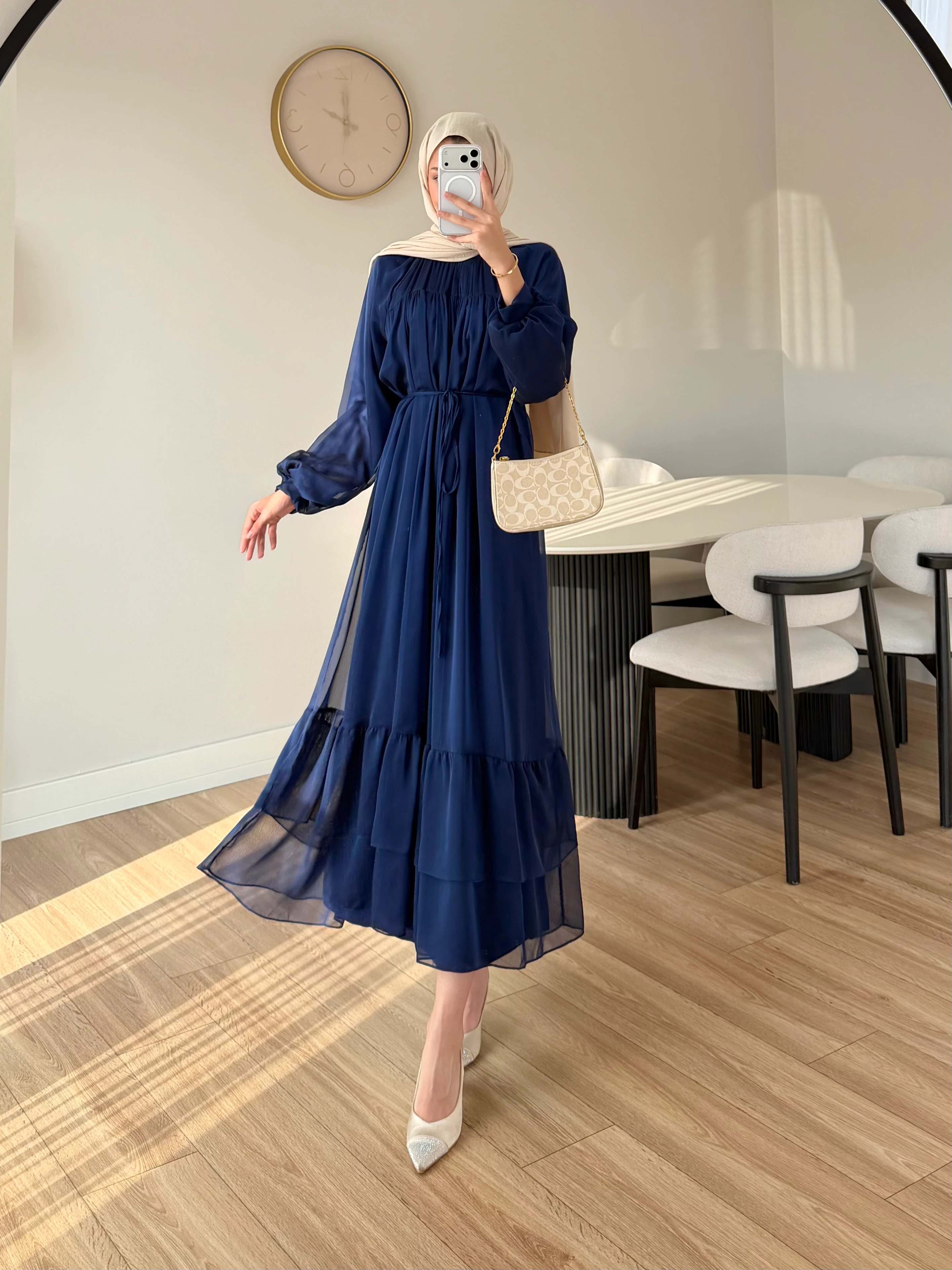 BESY ELBİSE LACİVERT