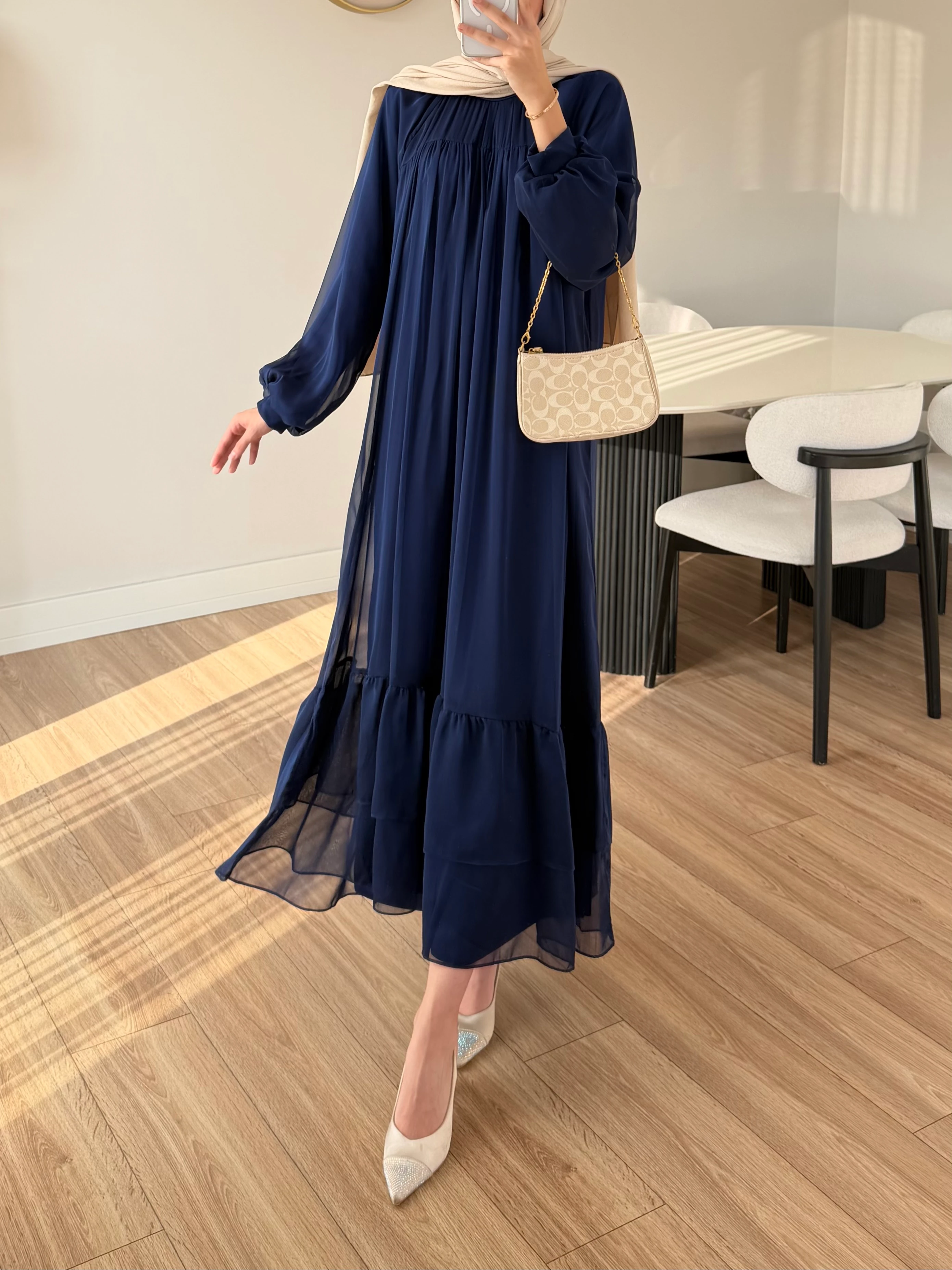 BESY ELBİSE LACİVERT