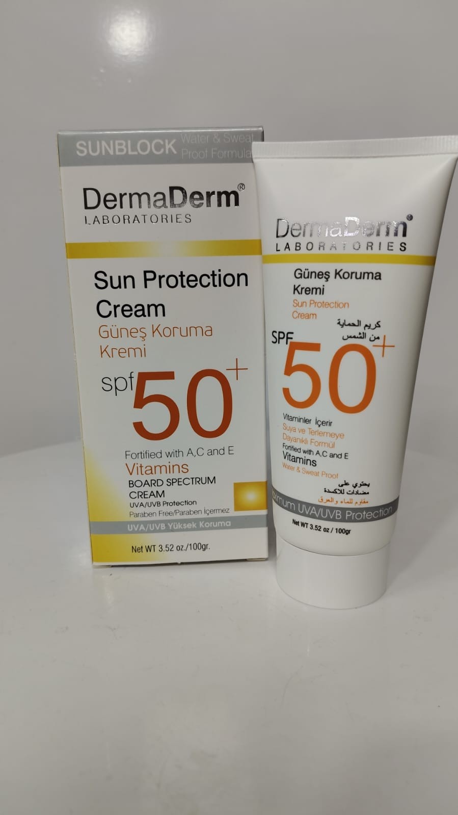 dermaderm spf 50+ güneş kremi