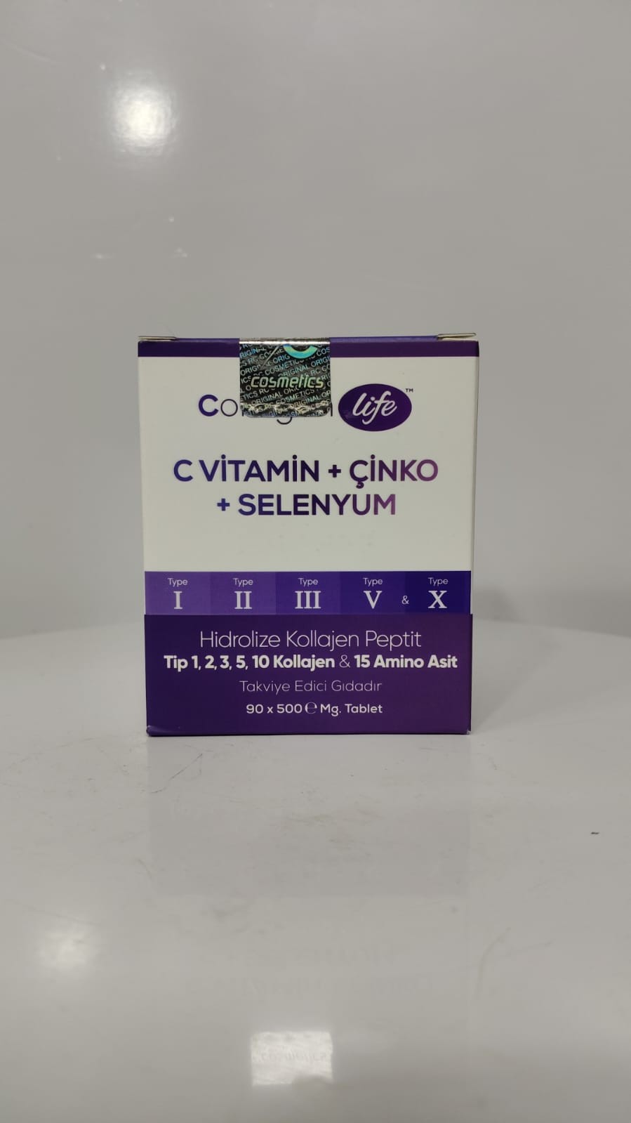 collagen life c vitamini + çinko + selenyum tip 1,2,3,4,5 10 kollajen ve 15  amino asit