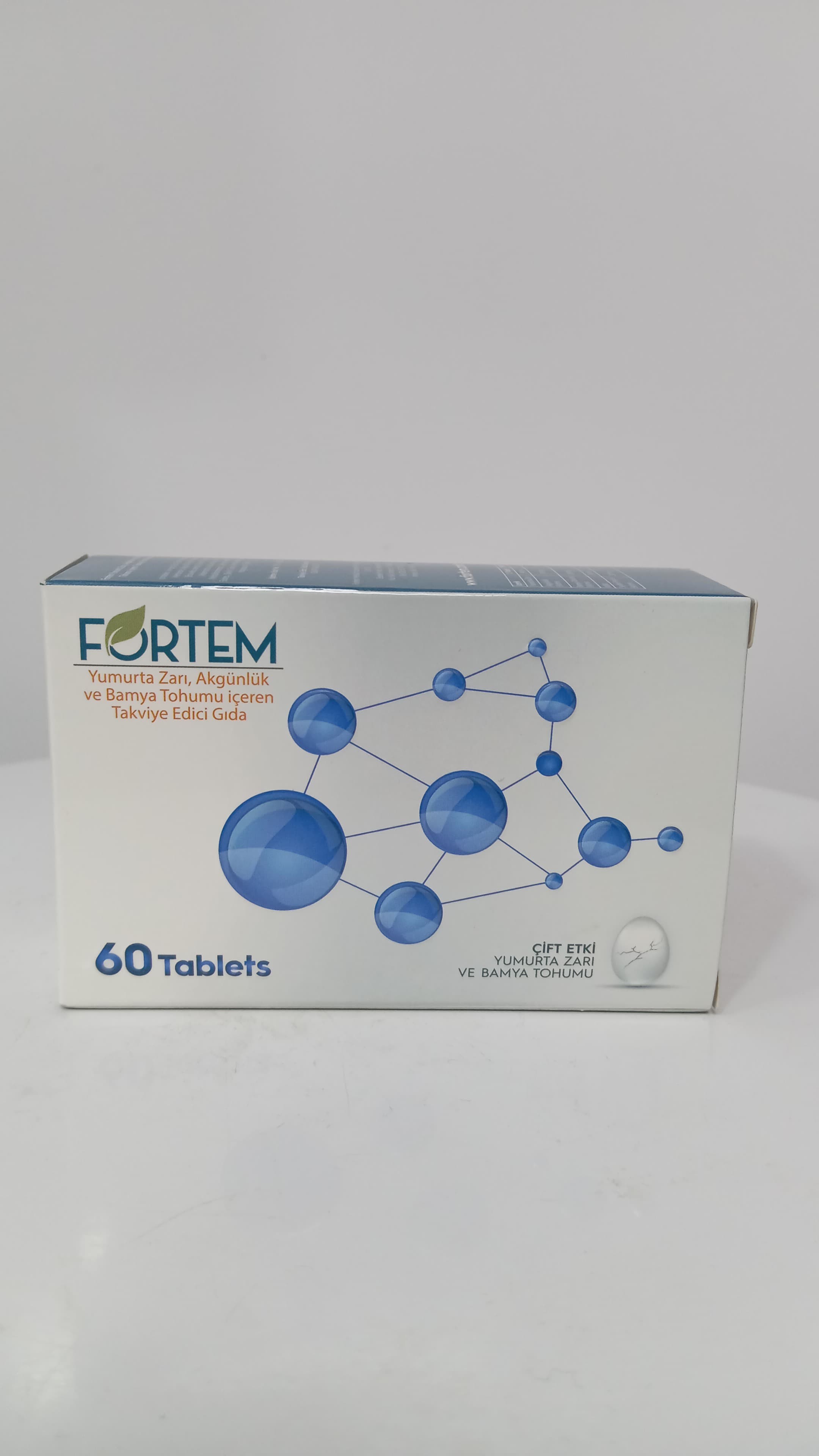Fortem yumurta zarı akgünlük ve bamya tohumu içeren tablet