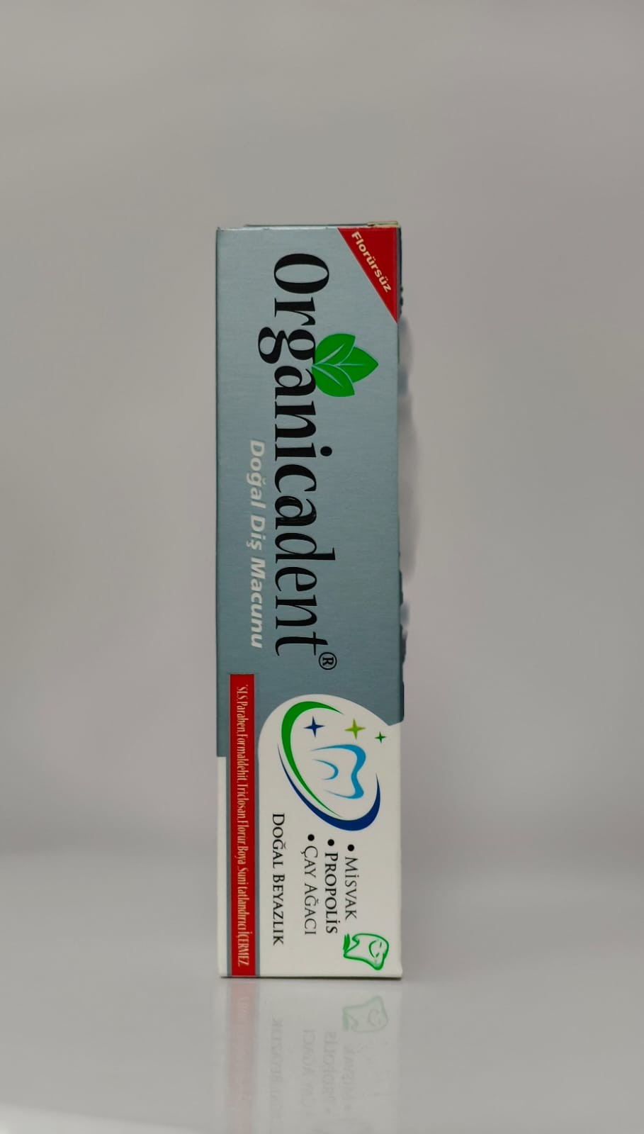 organicadent doğal diş macunu misvak propolis çay ağacı özlü