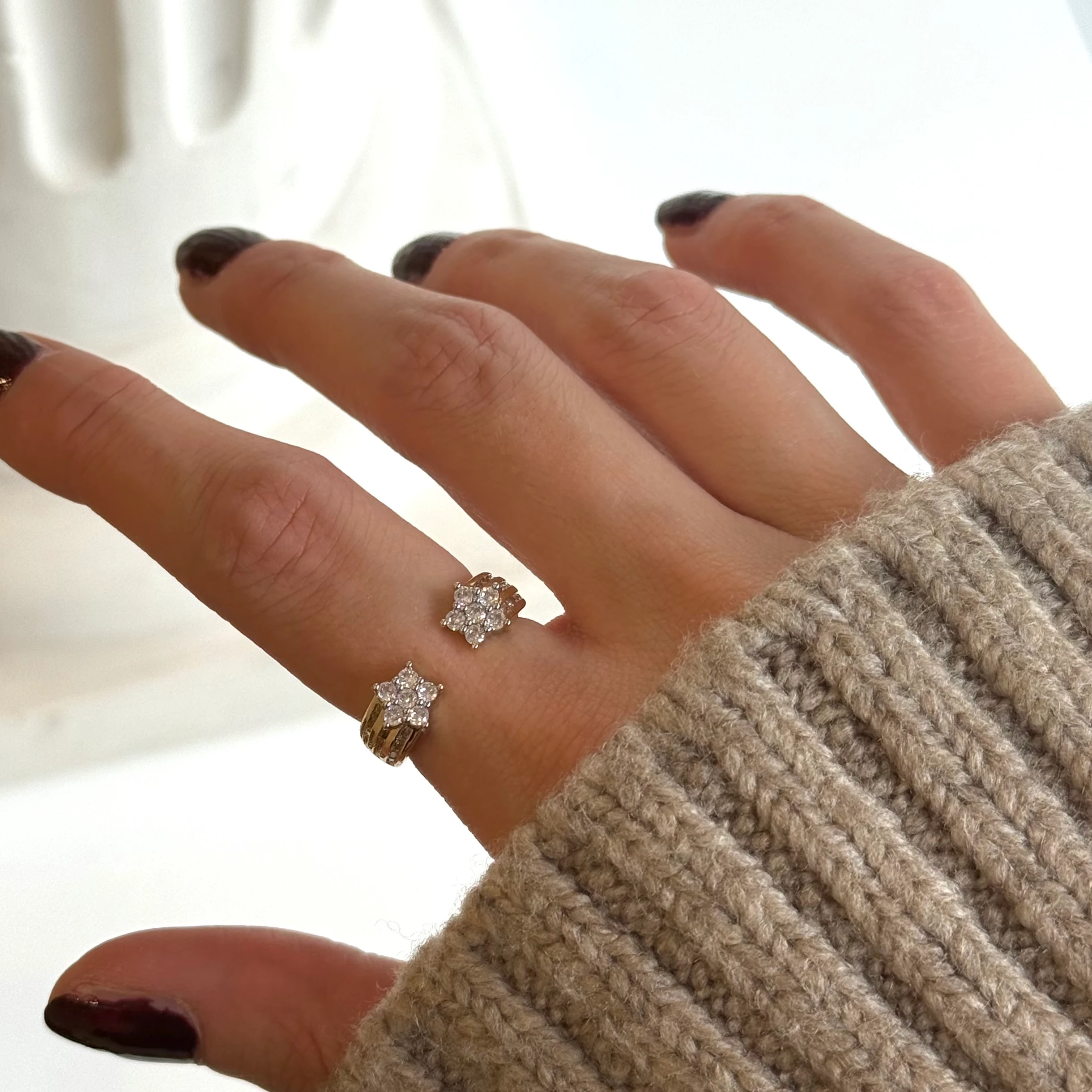 Tasarım Çiçek Yüzük 3028