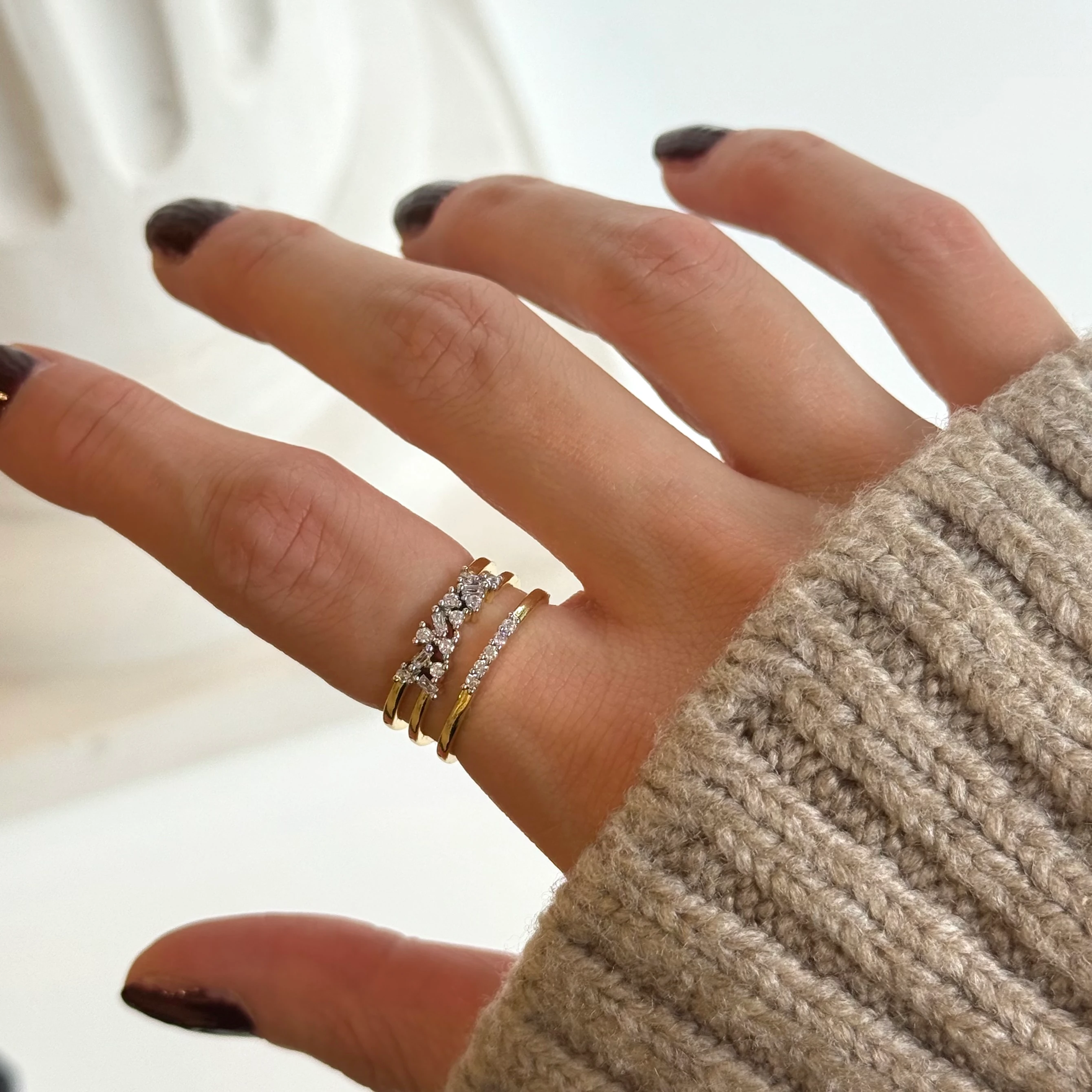 Taşlı Tasarım Yüzük 3025